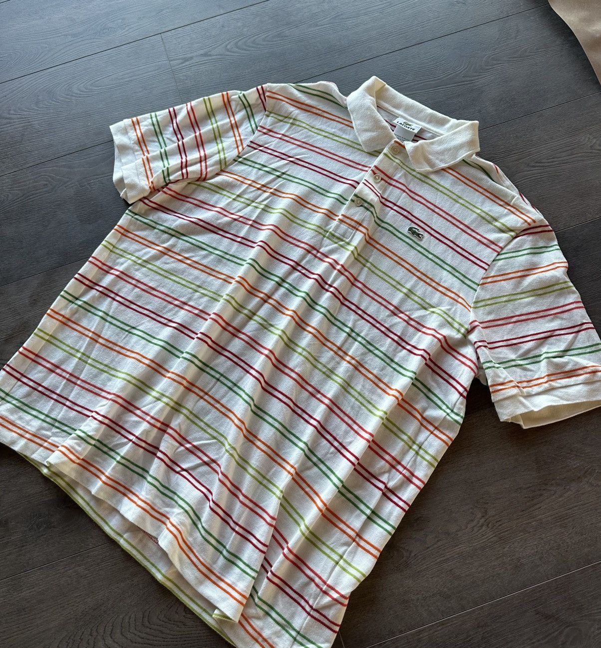 Lacoste Vintage Lacoste Candy Striped Polo Size US L / EU 52-54 / 3 - 5 Thumbnail