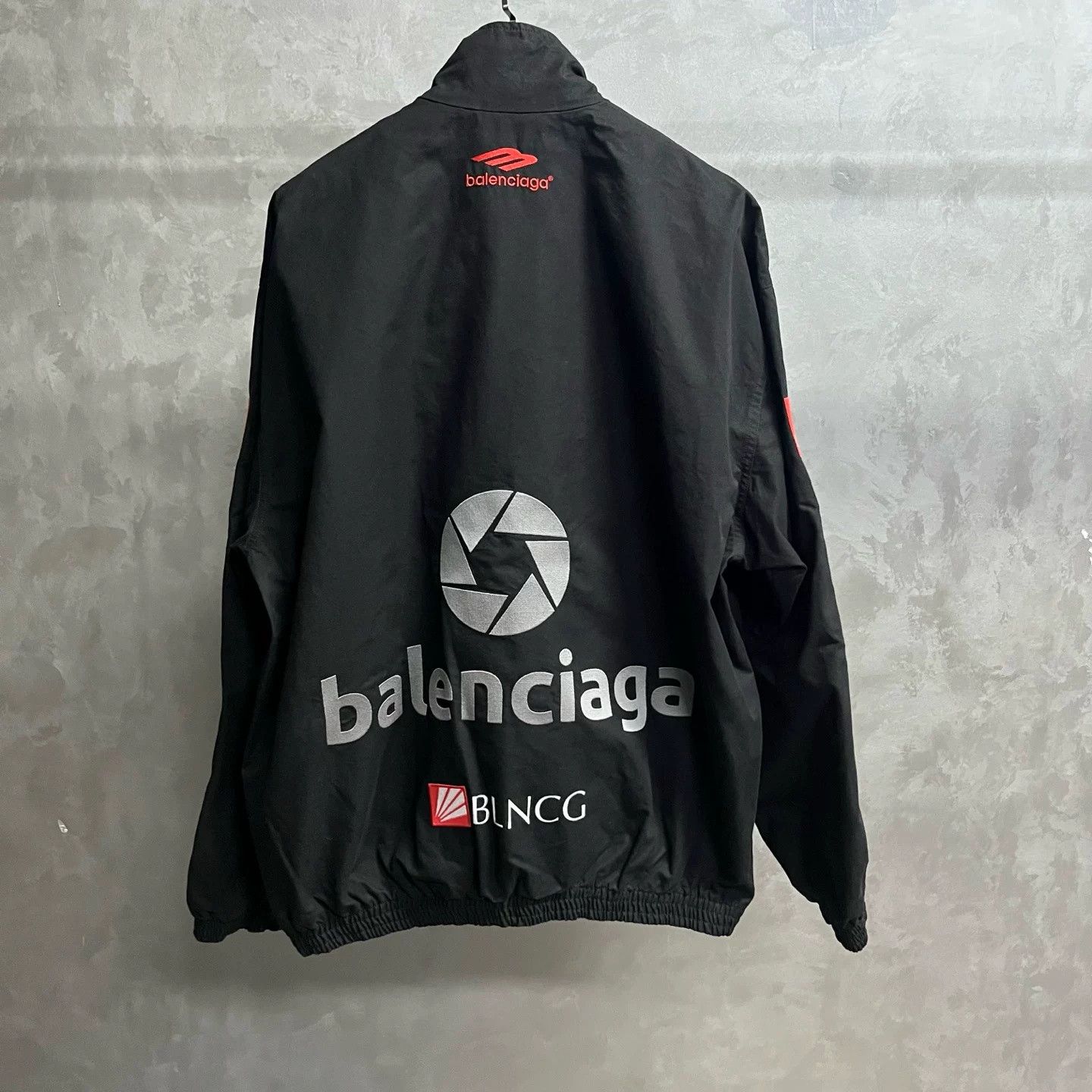 Balenciaga Balenciaga Black Logo Print Stand Collar Coat Size US M / EU 48-50 / 2 - 5 Thumbnail