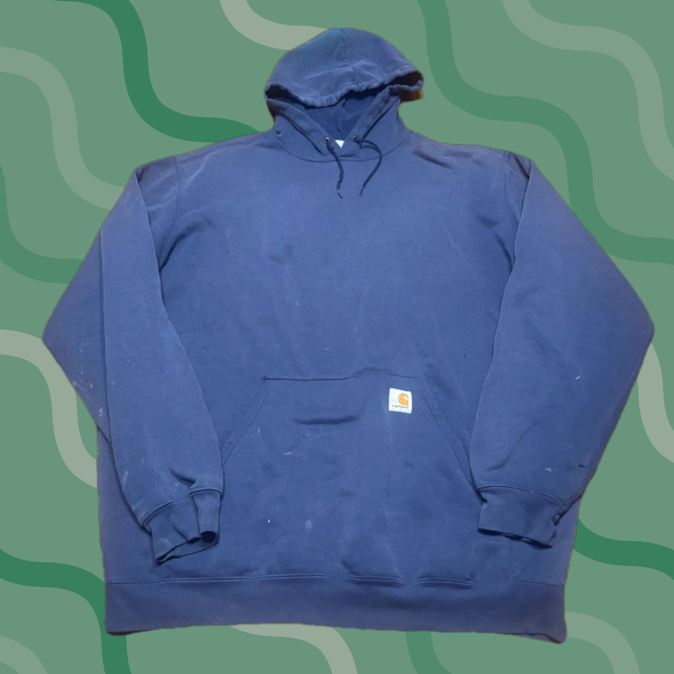Carhartt VTG Carhartt Work Hoodie Oversized Navy XL Navy (XL) Men's Hoodie 90s Sweatshirt Size XL Size US XL / EU 56 / 4 - 1 Thumbnail