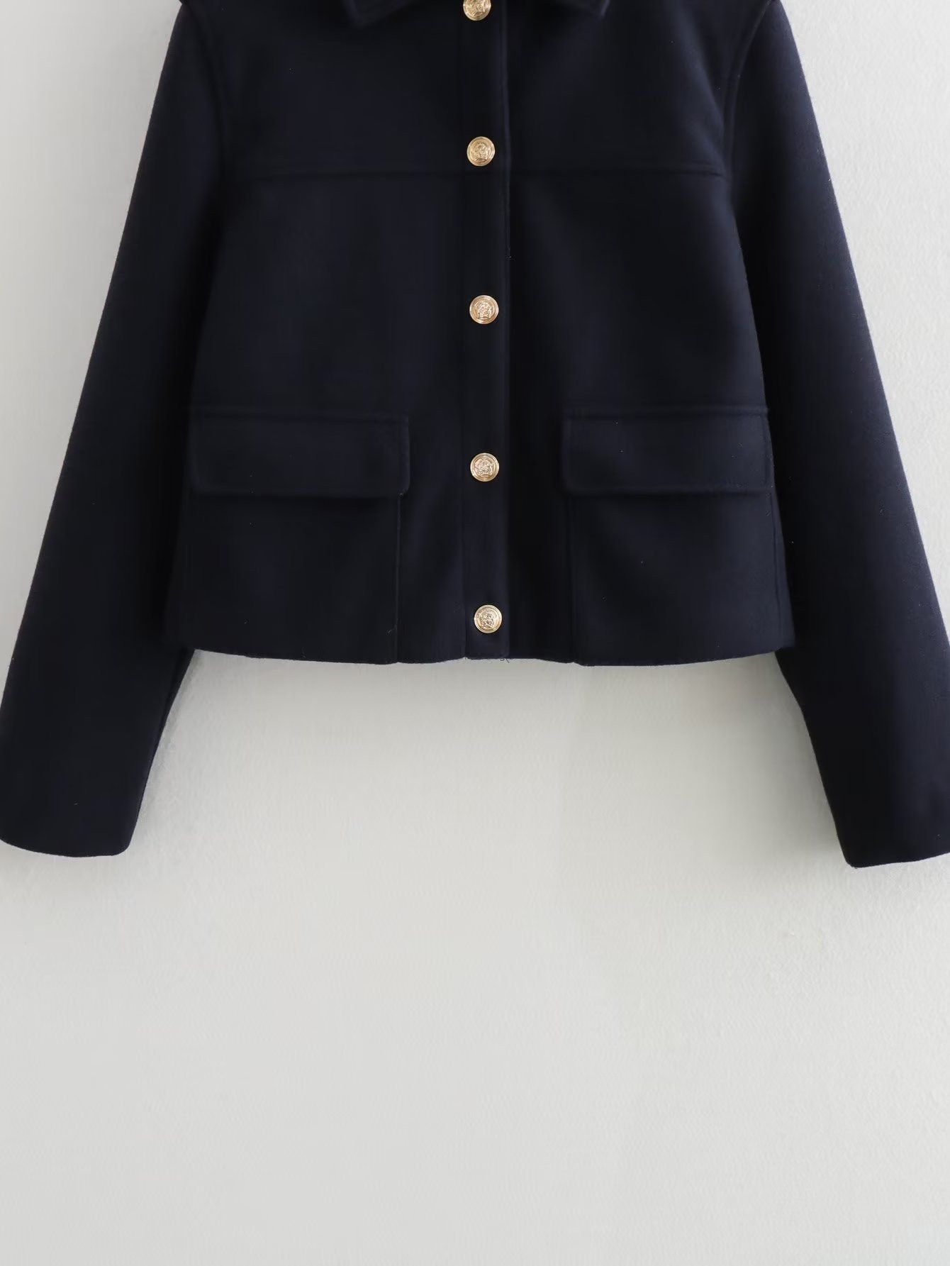 Japanese Brand Lapel Coat Single-breasted Size S / US 4 / IT 40 - 4 Thumbnail