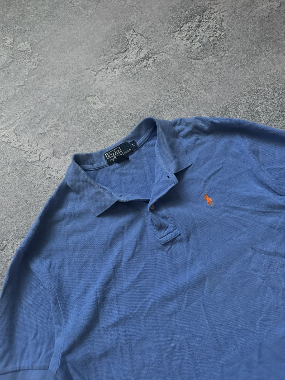 Polo Ralph Lauren × Vintage Polo Ralph Lauren L blue polo tee Tshirt relaxed dress rugby Size US L / EU 52-54 / 3 - 4 Thumbnail