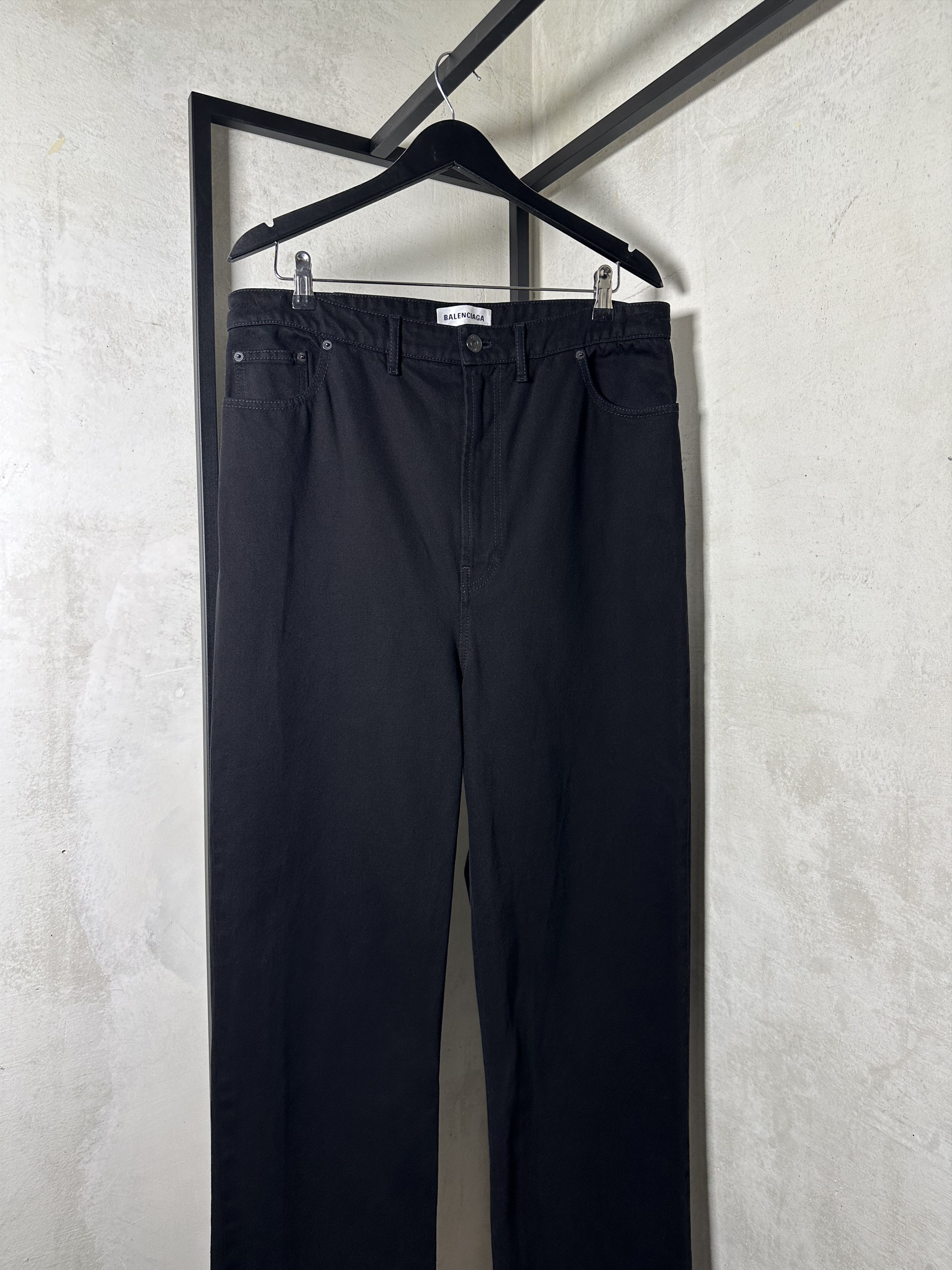 Balenciaga Balenciaga Straight-Leg Extra Long Black Jeans Size US 32 / EU 48 - 10 Thumbnail