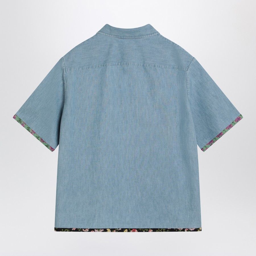 Valentino o1d2blof1025 Denim Shirt in Light Blue Size US M / EU 48-50 / 2 - 2 Thumbnail