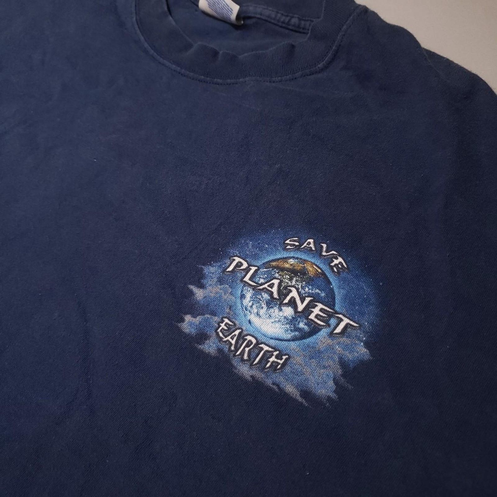 Vintage Vintage 90s Hanes Save the Planet Tee Mens 2X-Large Size US XXL / EU 58 / 5 - 2 Thumbnail