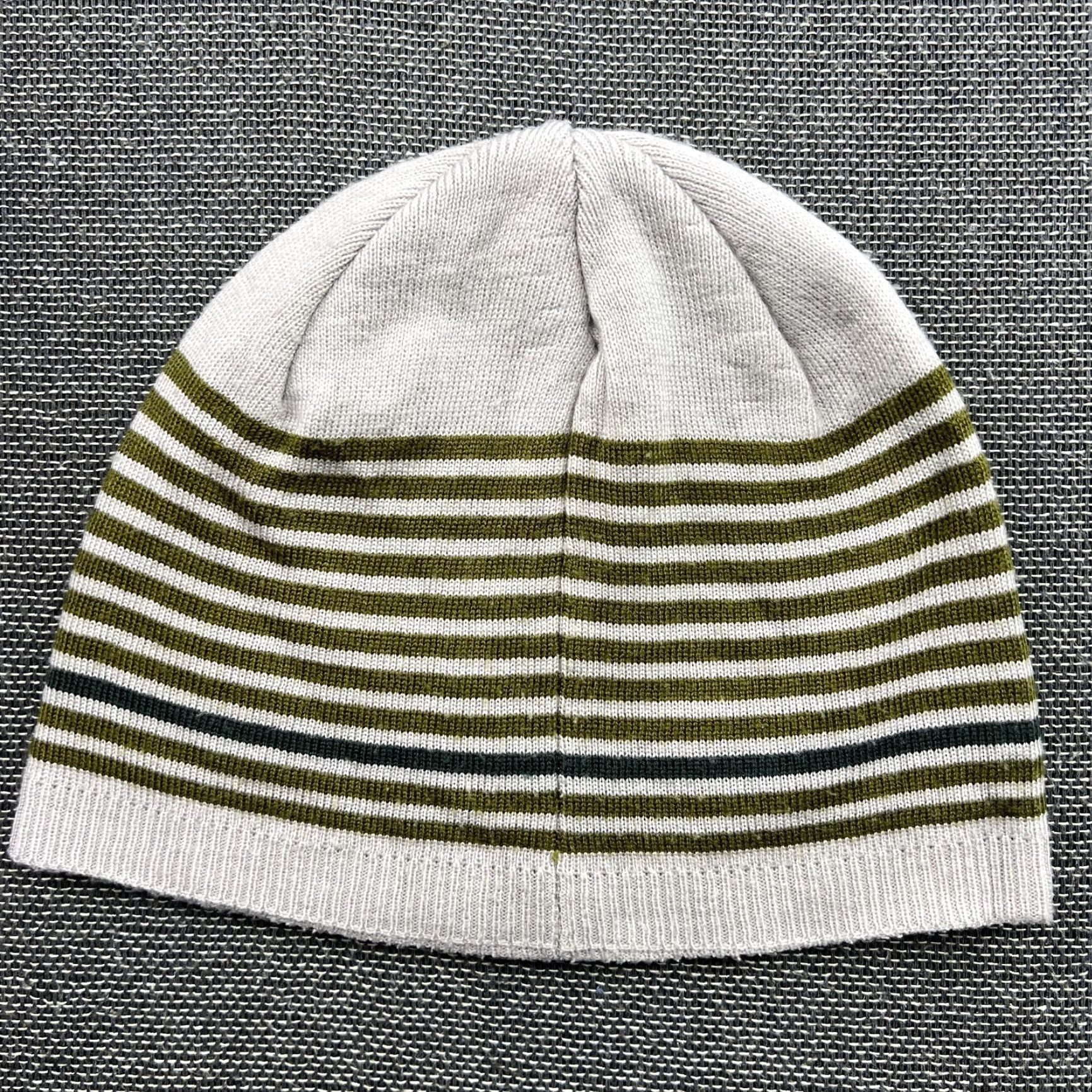 Salomon Salomon Beanie Hat One Size Gray Striped Big Logo OSFA Unisex Adults Knit Acrylic Thermal Cap Size ONE SIZE - 5 Thumbnail