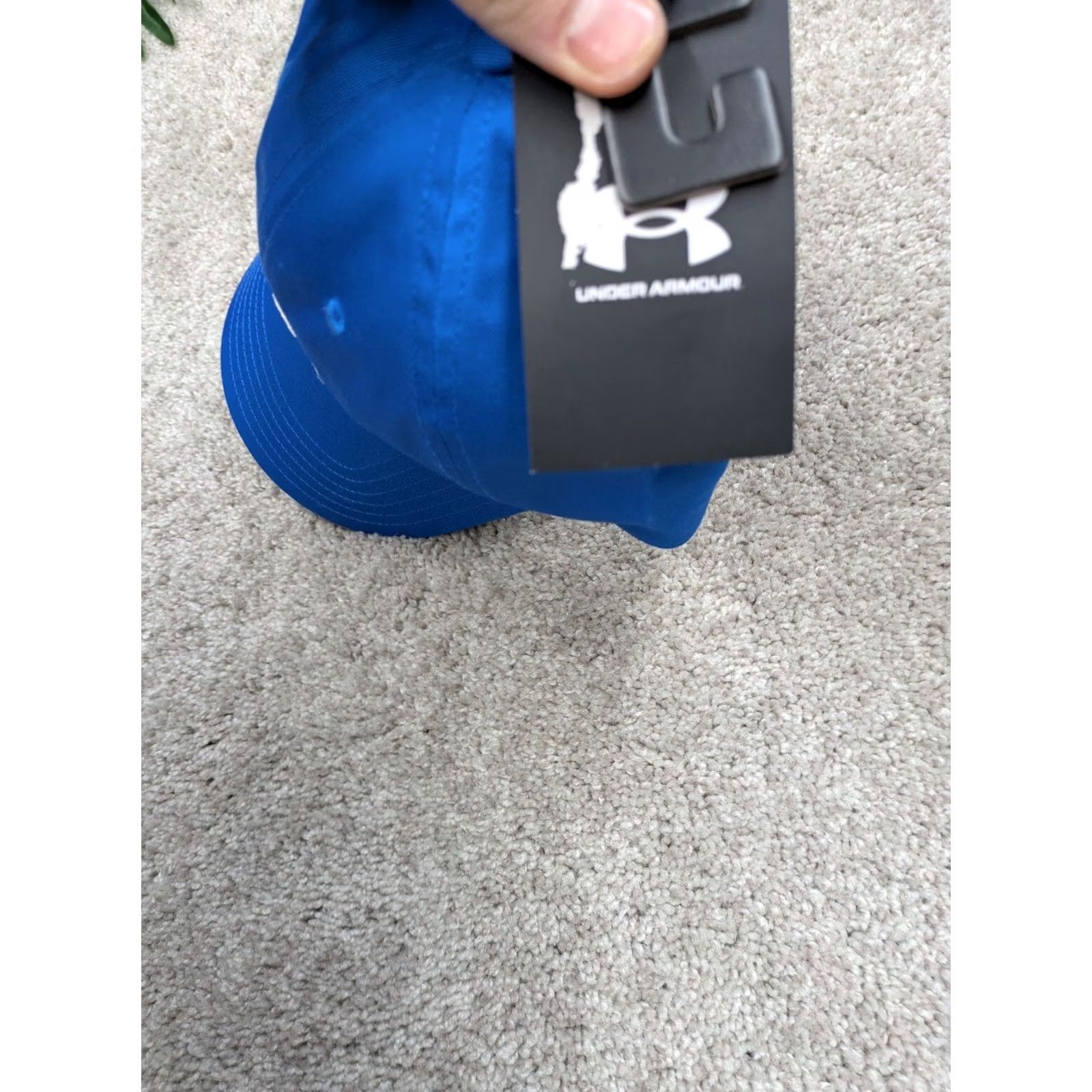 Under Armour Under armour Hat Mens One Size Blue Strapback Cap Cotton Blend NWT Size ONE SIZE - 3 Thumbnail