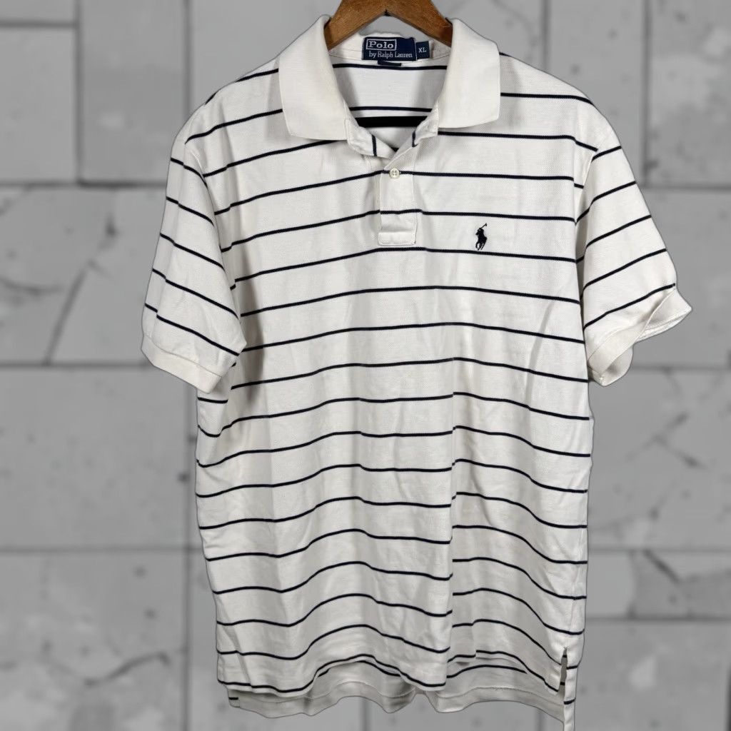 Polo Ralph Lauren Polo Ralph Lauren Striped 100% Cotton Polo Shirt Mens Size XL Size US XL / EU 56 / 4 - 1 Thumbnail
