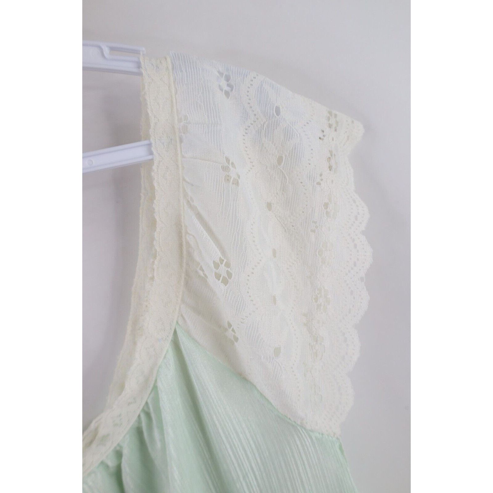 Vintage Vintage 90s Streetwear Flower Lace Sheer Night Gown Size ONE SIZE - 10 Thumbnail