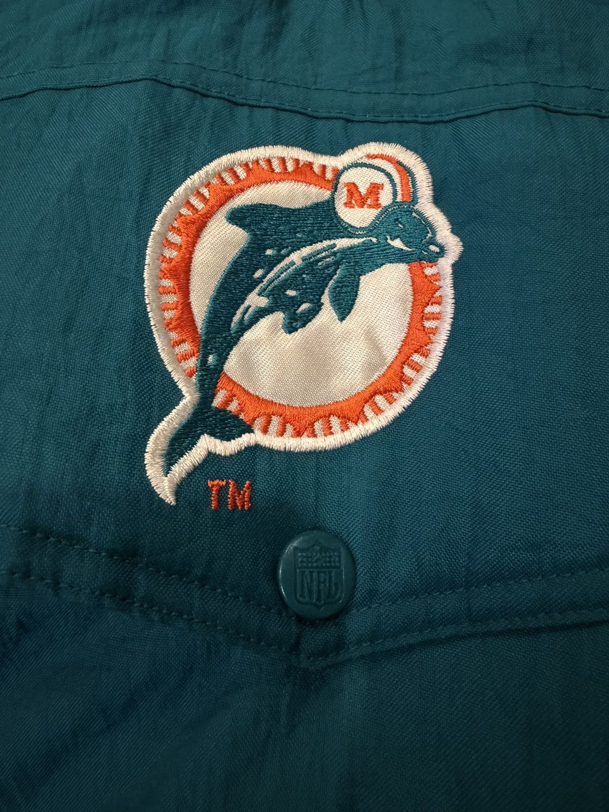 Pro Player Vintage Reversible Miami Dolphins Quarter Zip Coat Size US L / EU 52-54 / 3 - 16 Thumbnail