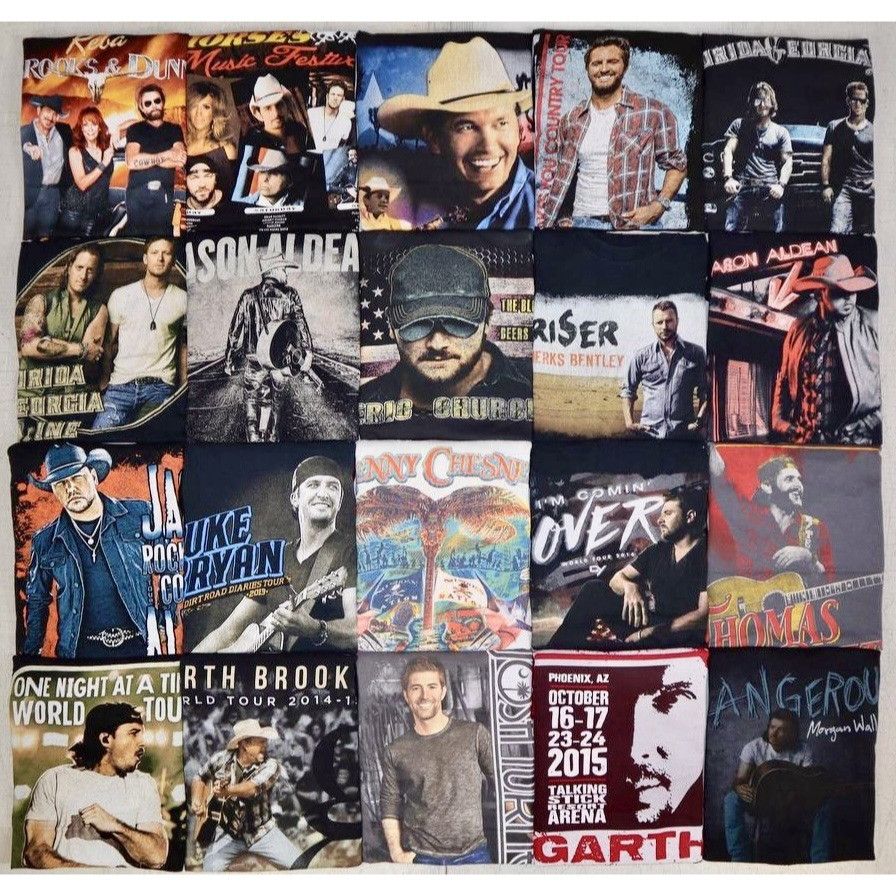 Vintage Vintage Style Country Band Tour T-Shirt Lot of 20 Tees Size US XXL / EU 58 / 5 - 1 Thumbnail