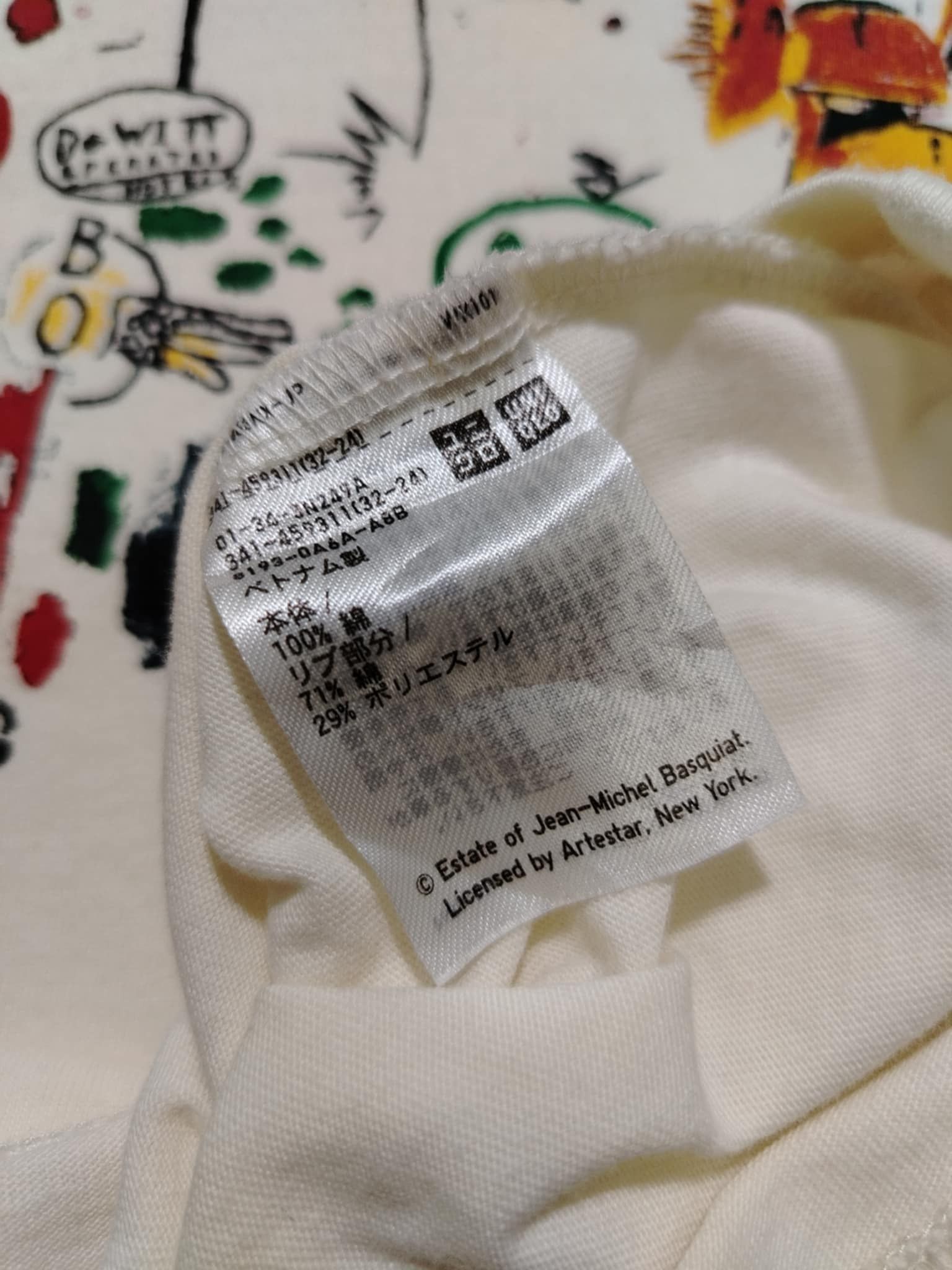 Uniqlo UT Archive Jean-Michel Basquiat Graphic Ringer T-Shirt Size US L / EU 52-54 / 3 - 8 Thumbnail