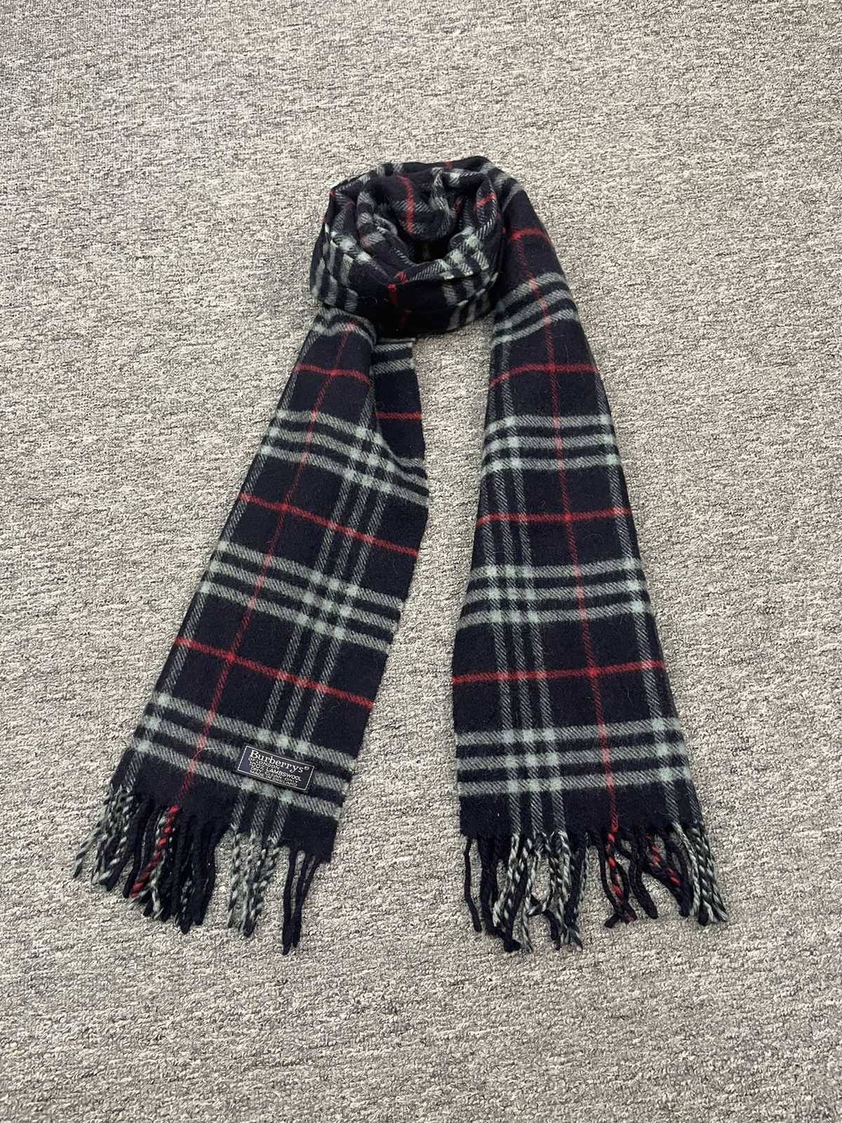 Burberry × Vintage Vintage Burberry Cashmere Scarf Muffler Size ONE SIZE - 1 Thumbnail