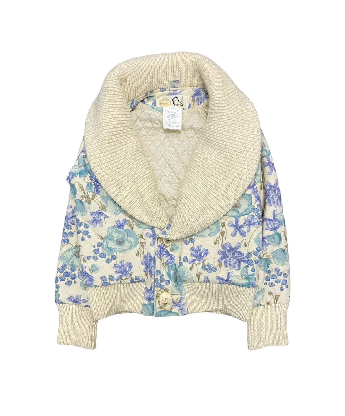 If Six Was Nine × Japanese Brand Vtg Theatre Products japan large shawl colar floral wool Size M / US 6-8 / IT 42-44 - 1 Thumbnail