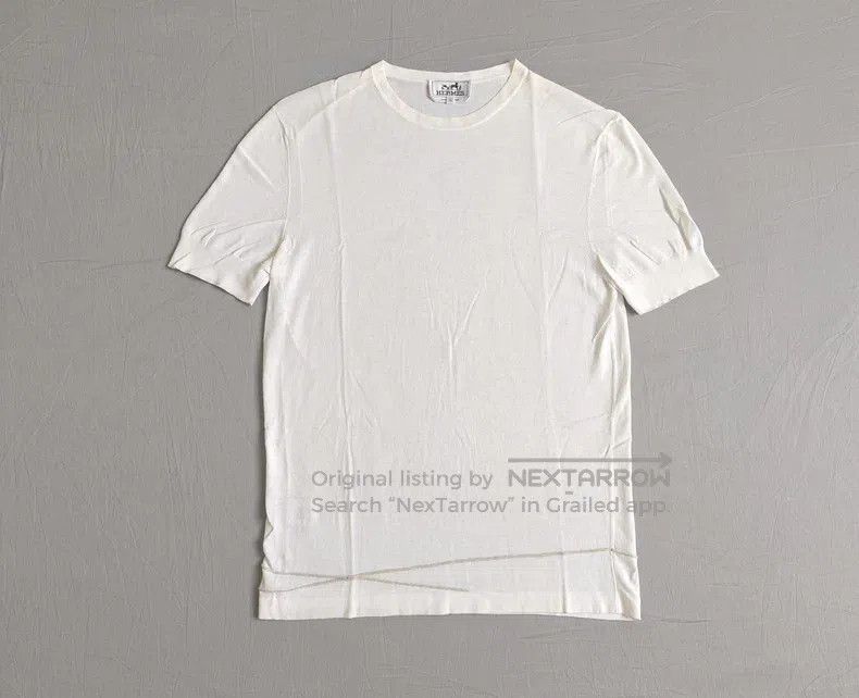 Hermes Hermes Short-sleeved knit t-shirt, 100% Sea Island cotton Size US XS / EU 42 / 0 - 1 Thumbnail