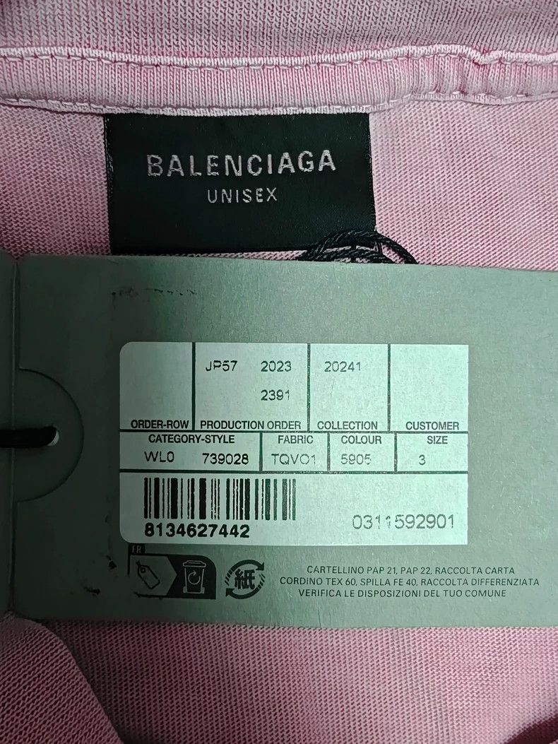 Balenciaga Balenciaga 24 Fall Pink pairsmoon Tower Short Sleeve 2501-N Size US L / EU 52-54 / 3 - 4 Thumbnail