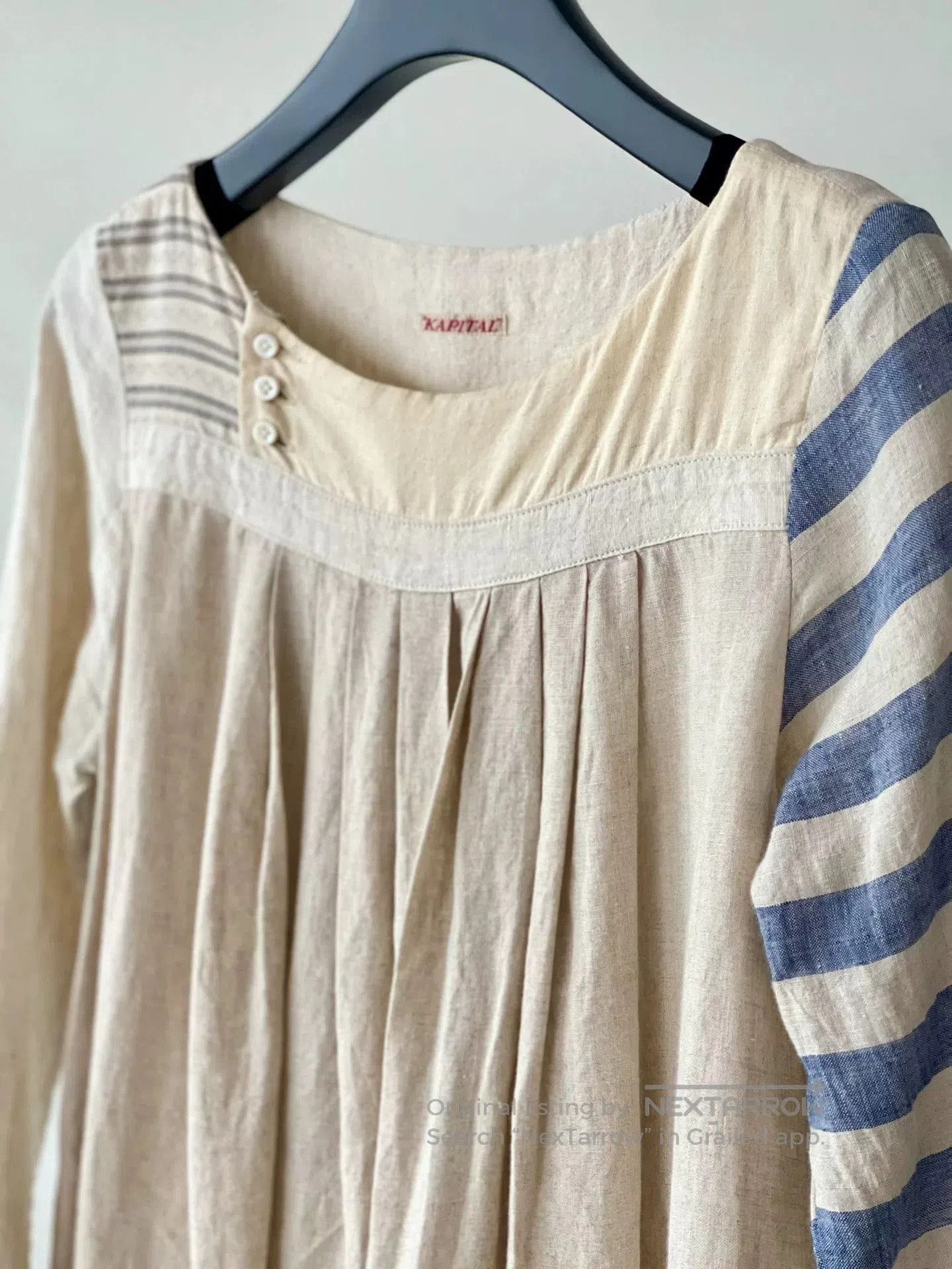 Kapital Striped Sleeve Linen Dress by KAPITAL. Size XS / US 0-2 / IT 36-38 - 1 Thumbnail
