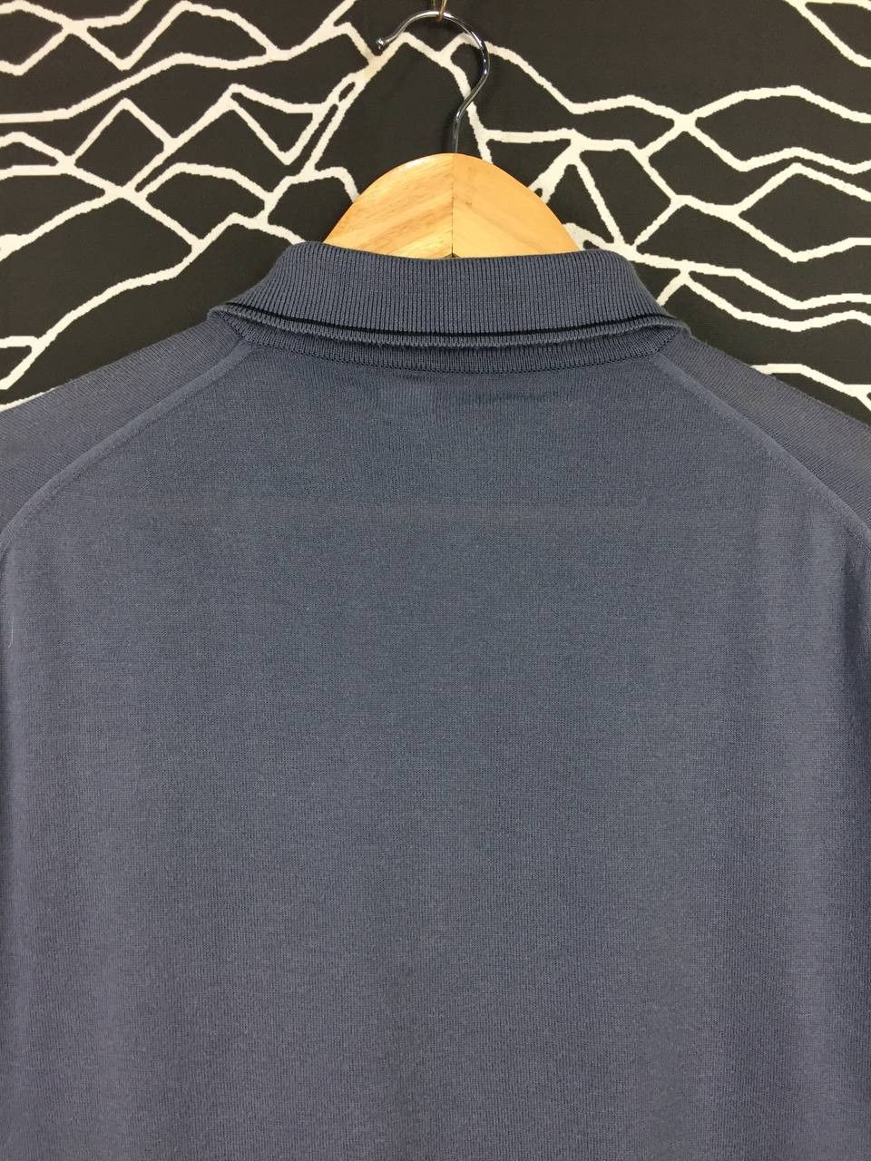 John Smedley Vtg John Smedley Cotton knit Button Up Polo Tee Size US M / EU 48-50 / 2 - 8 Thumbnail