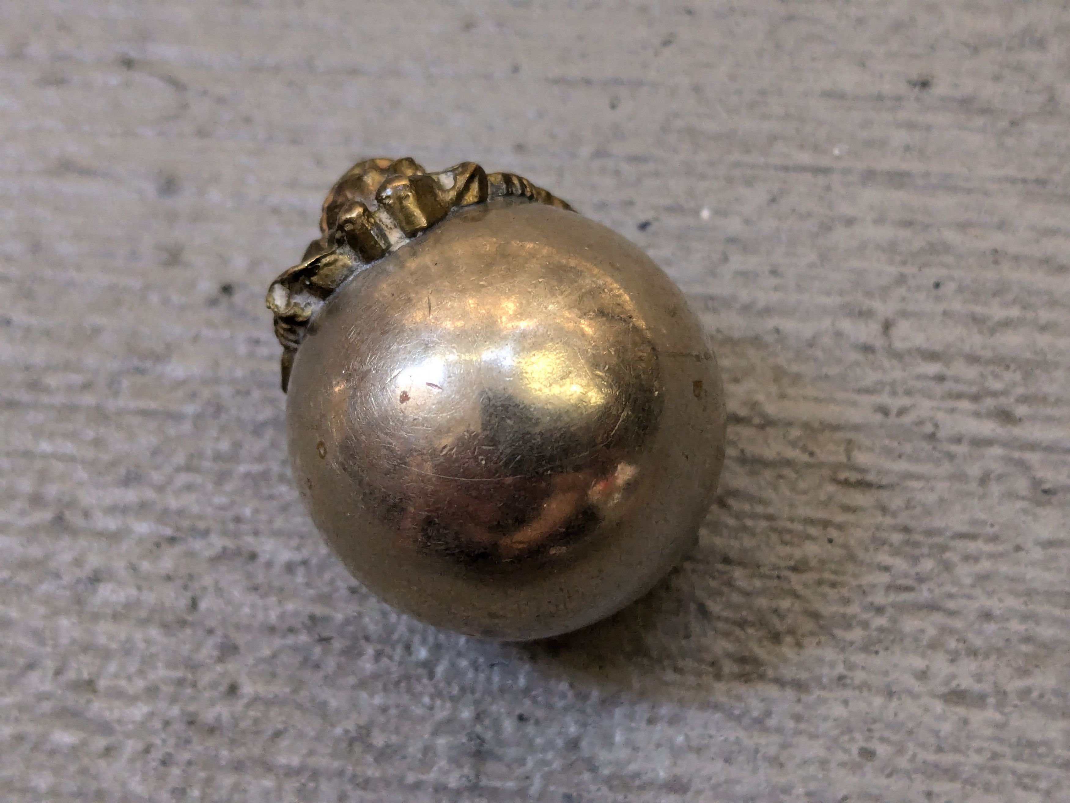 Vintage Vintage Alpaca Silver Chime Pendant Angel Sphere Bell Brass Size ONE SIZE - 6 Thumbnail