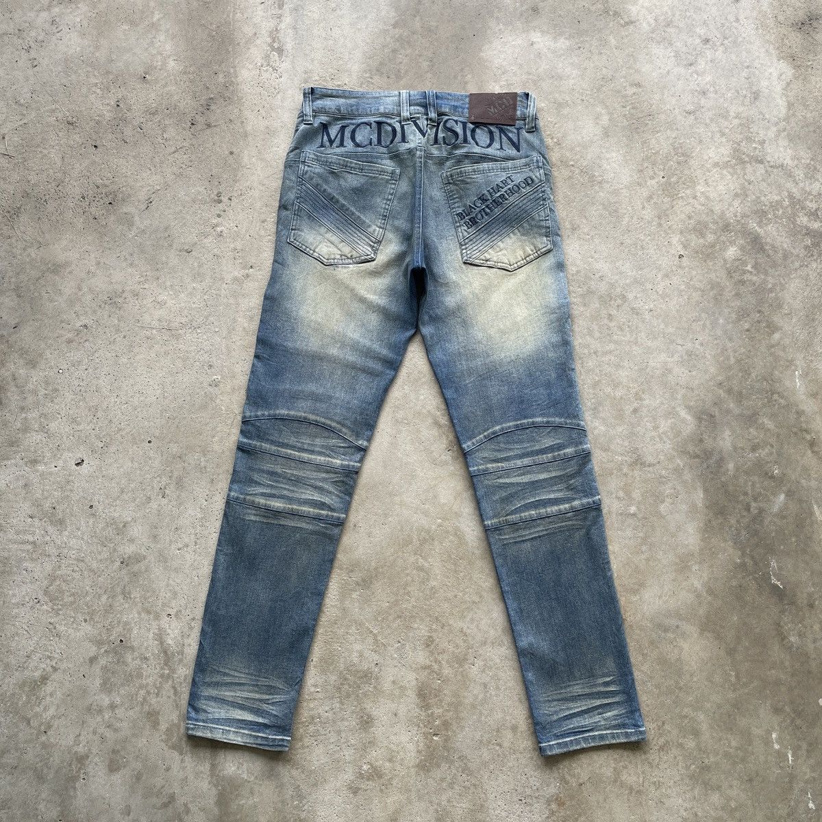 Japanese Brand Vintage Japan MCD Jeans Rusty Embroidery Denim Faded Pants Size US 31 - 2 Thumbnail