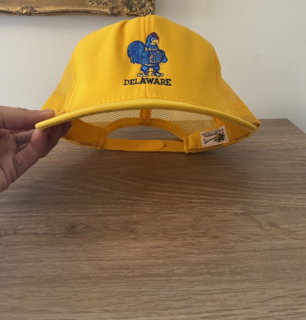 NCAA Vintage 80’s Delaware Fightin’ Blue Hens Trucker Hat Cap Size ONE SIZE - 3 Thumbnail