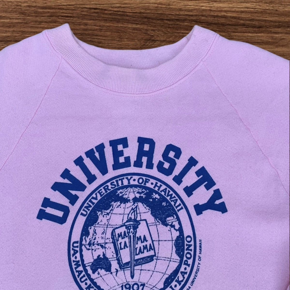 Fruit Of The Loom × Vintage Rare! Vintage 80s 90s University Of Hawaii Crewneck Size M / US 6-8 / IT 42-44 - 3 Thumbnail
