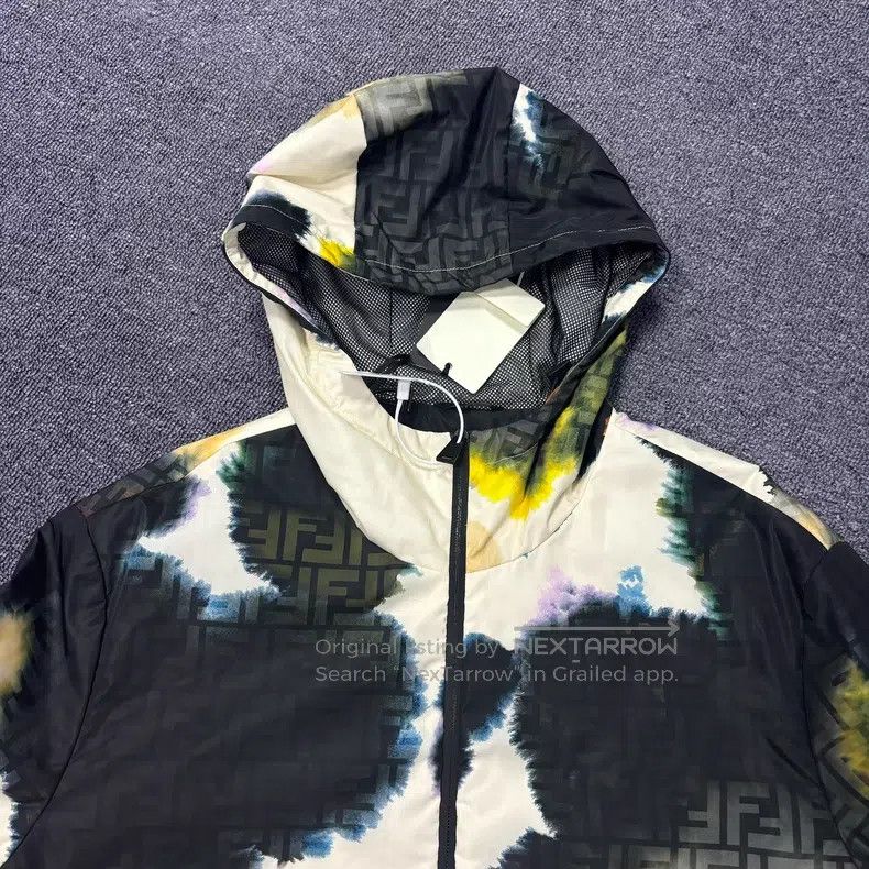 Fendi Fendi Patterned Logo Printed Splatter Effect Zip-Up Hooded Size US S / EU 44-46 / 1 - 4 Thumbnail