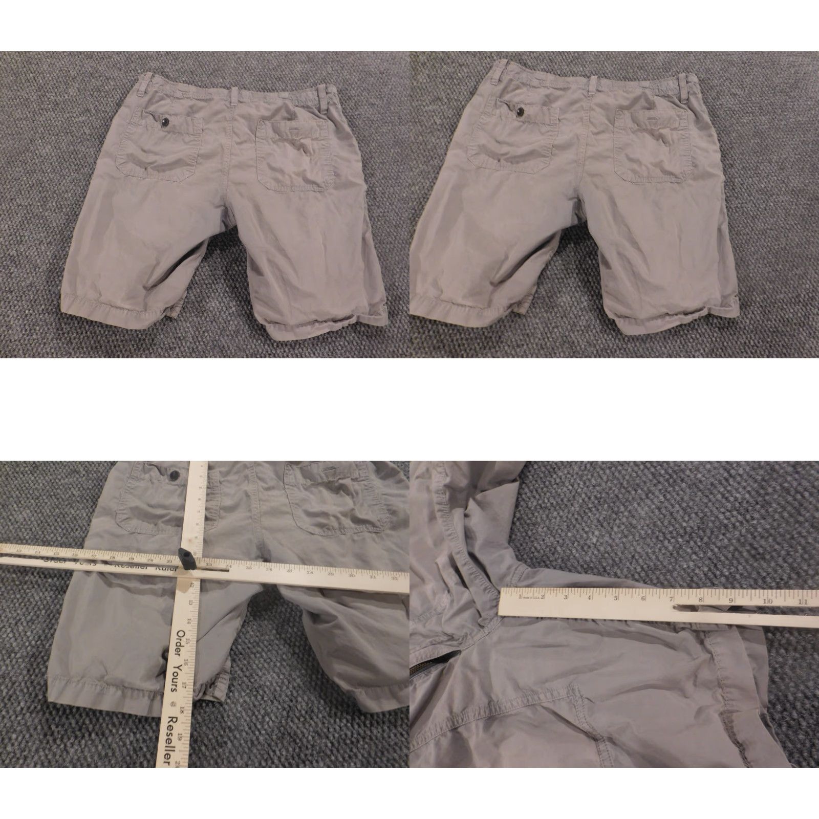 Banana Republic Banana Republic Womens Shorts 31 Gray aiden chino straight Casual Flat Front Zip Core Classic Comfort Summer Women's 31 Gray Size 24" / US 00 / IT 34 - 8 Thumbnail