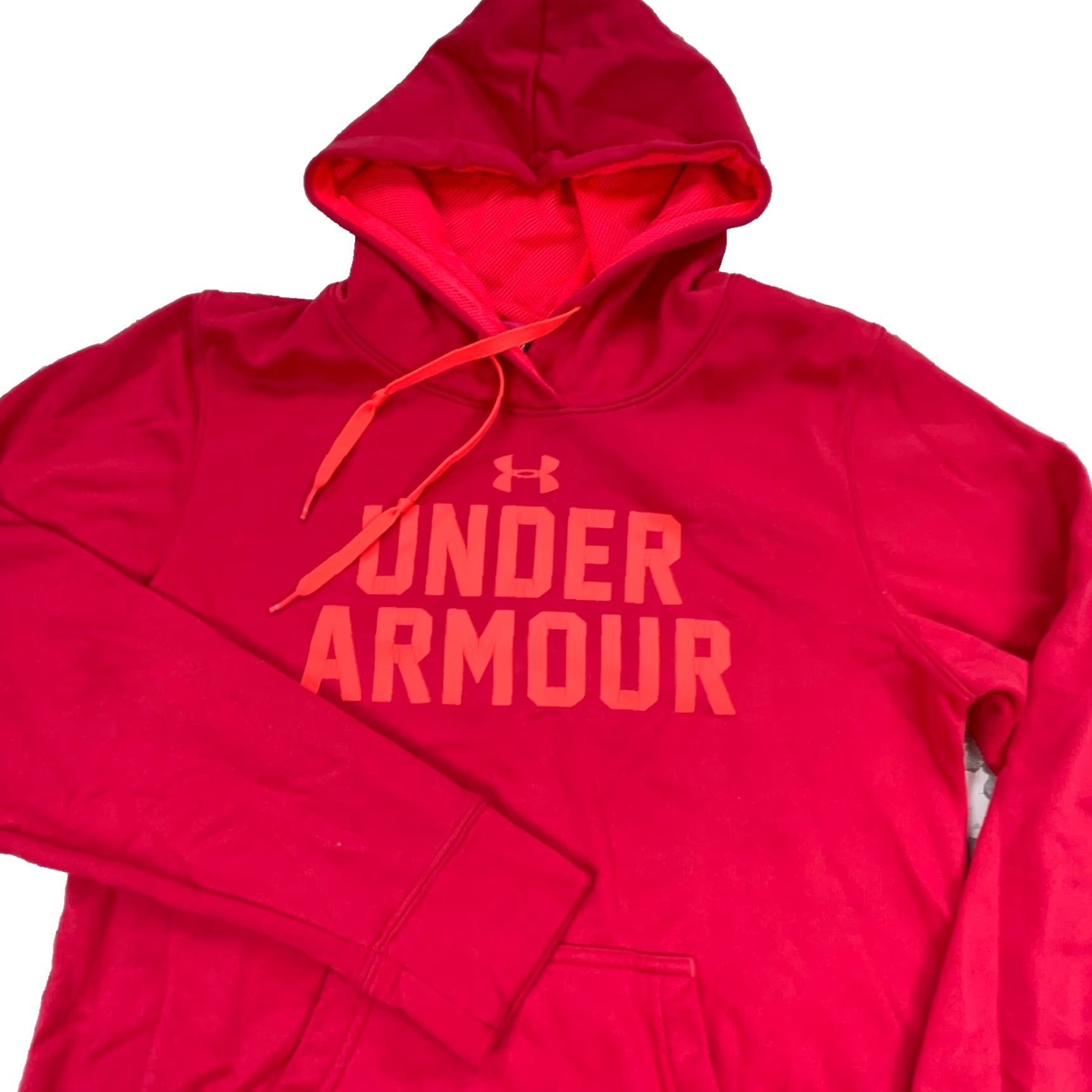 Under Armour Under Armour Hoodie Women M Pink Logo Pullover Sweatshirt Fleece All Seasons Raglan Long Sleeve Relaxed Fit Size M / US 6-8 / IT 42-44 - 3 Thumbnail