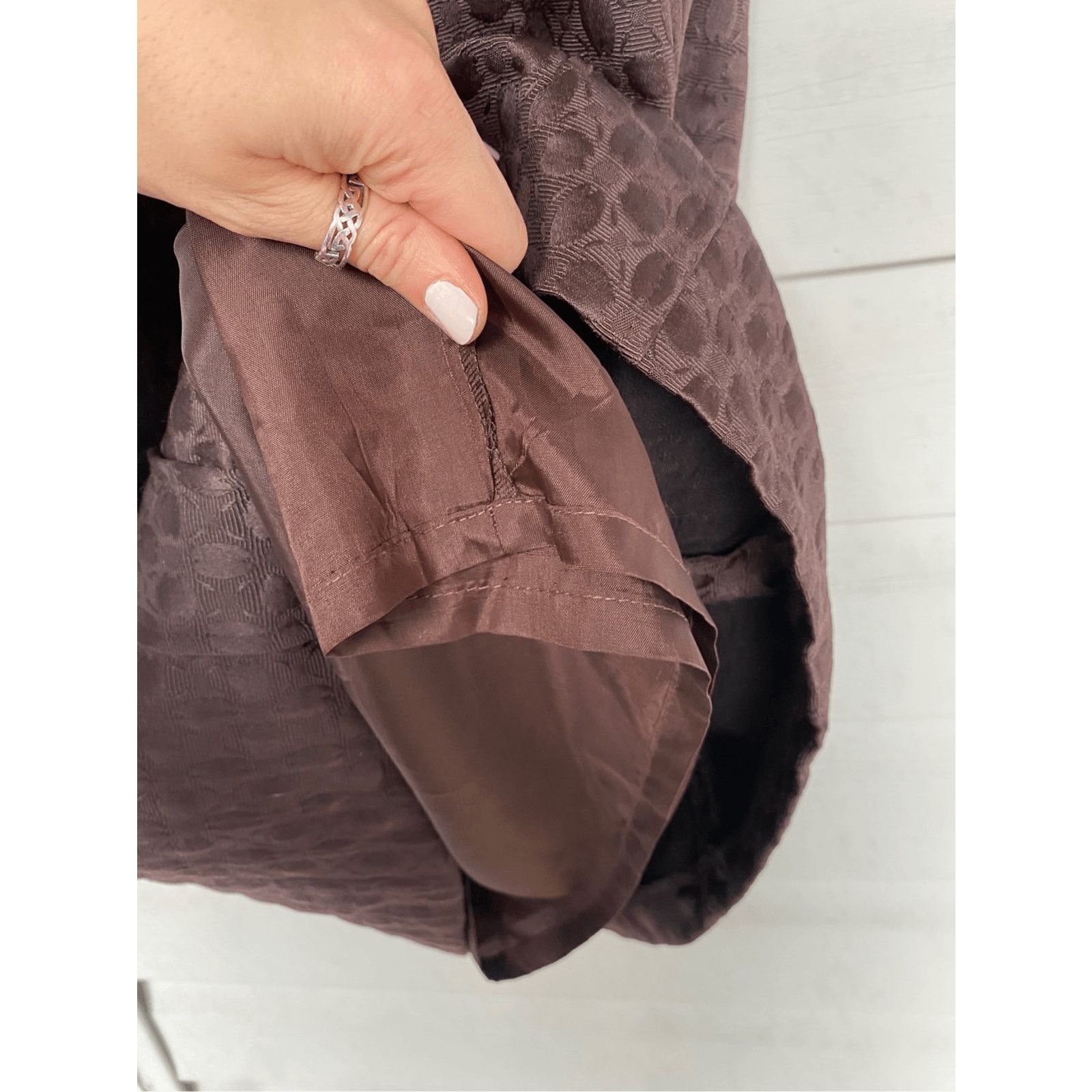 Nordstrom David Meister Chocolate Brown Bow Sheath Pencil Dress, Sz 10 Size L / US 10 / IT 46 - 8 Thumbnail