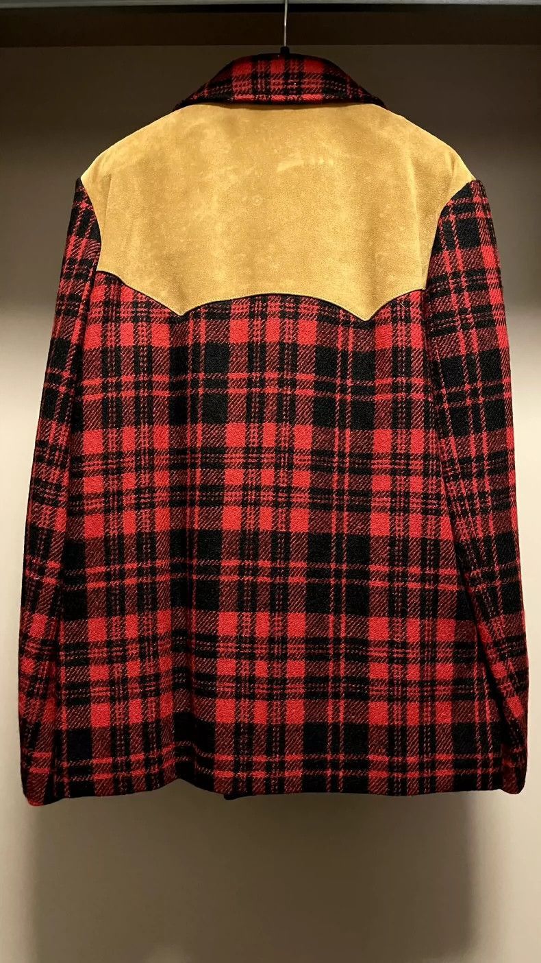 Saint Laurent Paris Saint Laurent Paris Plaid suede wool coat-2506 Size US S / EU 44-46 / 1 - 2 Thumbnail