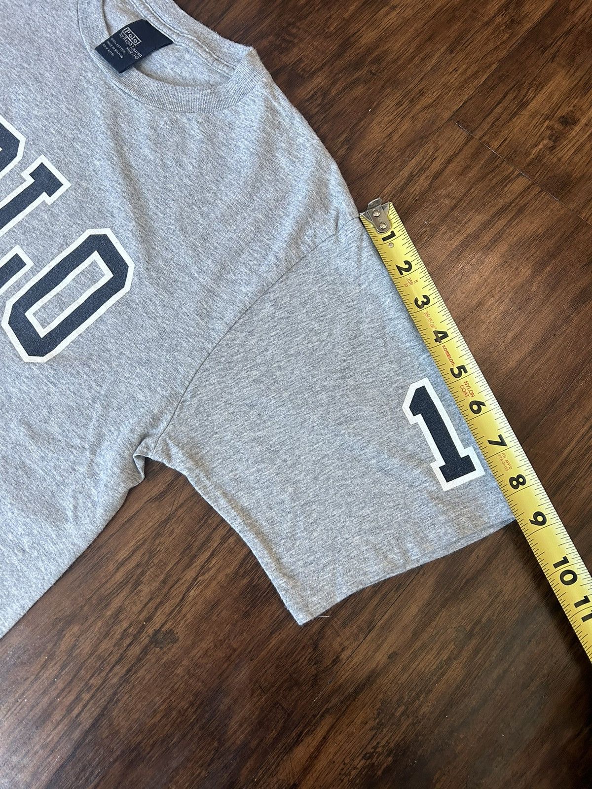 Polo Ralph Lauren Vintage Polo Ralph Lauren “Polo” Text Grey T-Shirt Size XS / US 0-2 / IT 36-38 - 10 Thumbnail