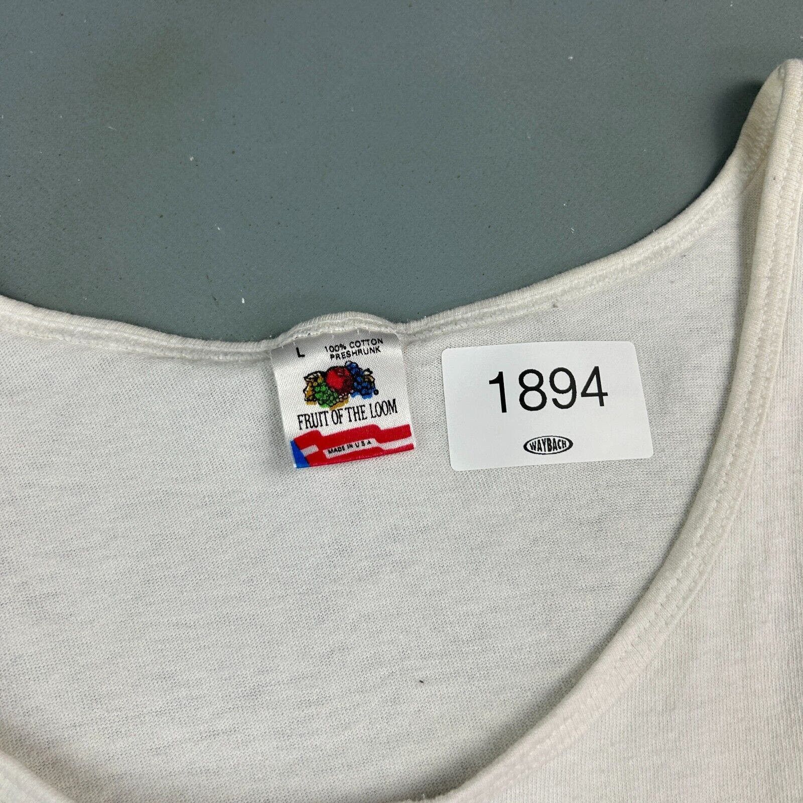 Fruit Of The Loom VINTAGE 90s | Art Deco Weekend Sleeveless Tank T-Shirt sz L Size US L / EU 52-54 / 3 - 4 Thumbnail