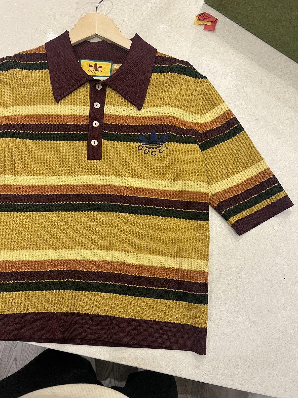 Gucci Gucci x adidas striped polo Size US XL / EU 56 / 4 - 3 Thumbnail
