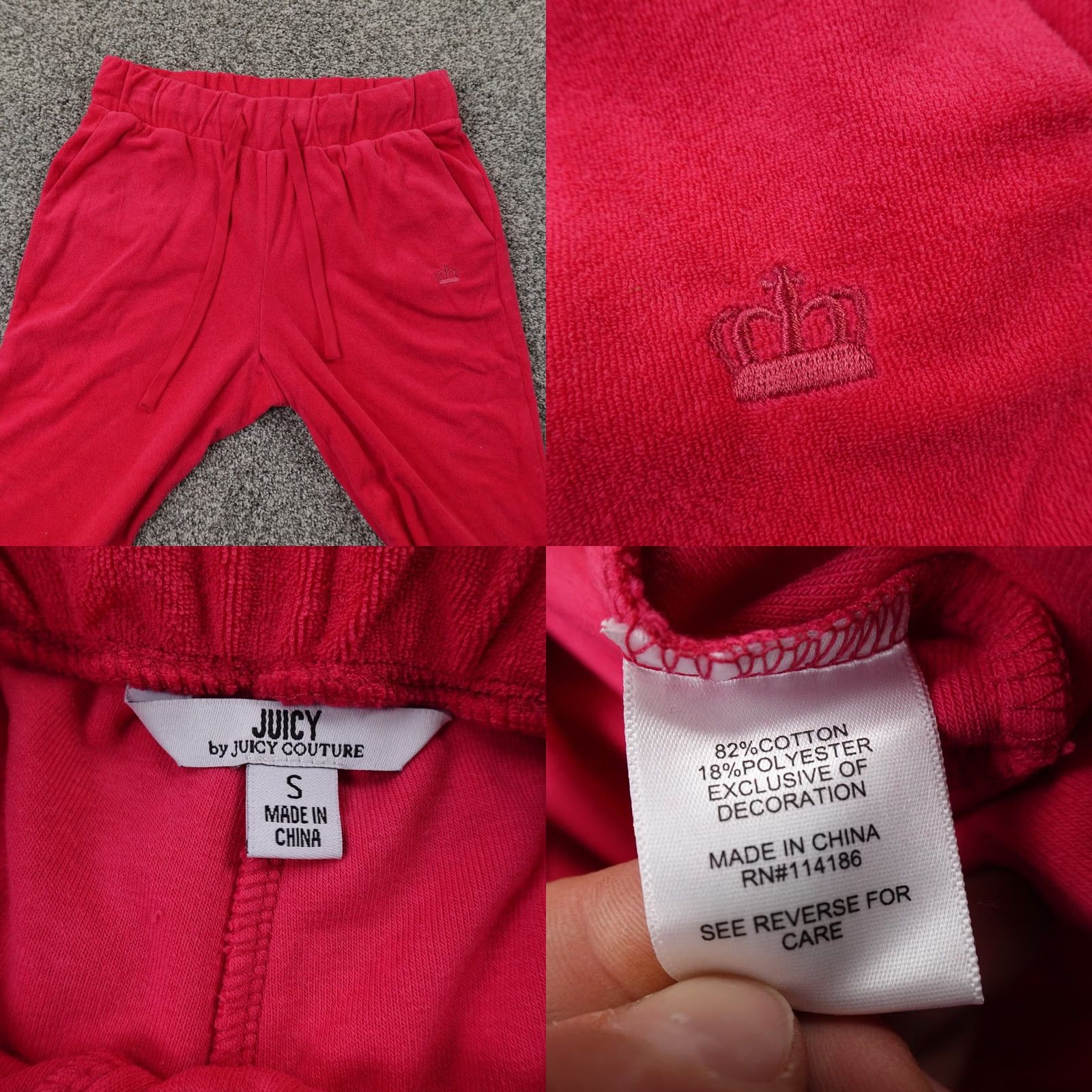 Juicy Couture VINTAGE Juicy Couture Track Suit Womens S Pink Jacket Pants Terry Y2K Size 28" / US 6 / IT 42 - 10 Thumbnail