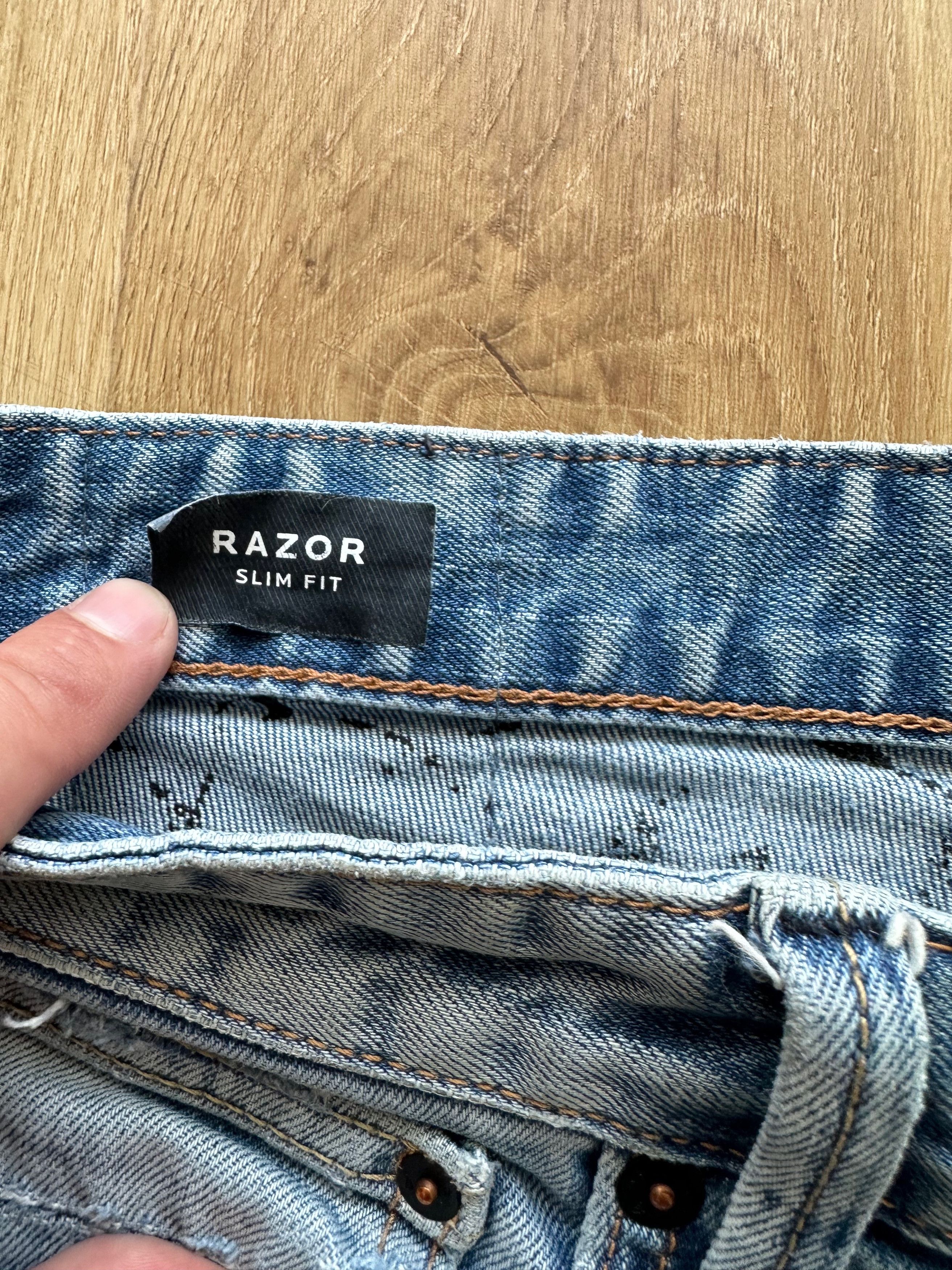 DENHAM DENHAM Razor Slim Fit washed denim faded jeants pants Size US 34 / EU 50 - 5 Thumbnail