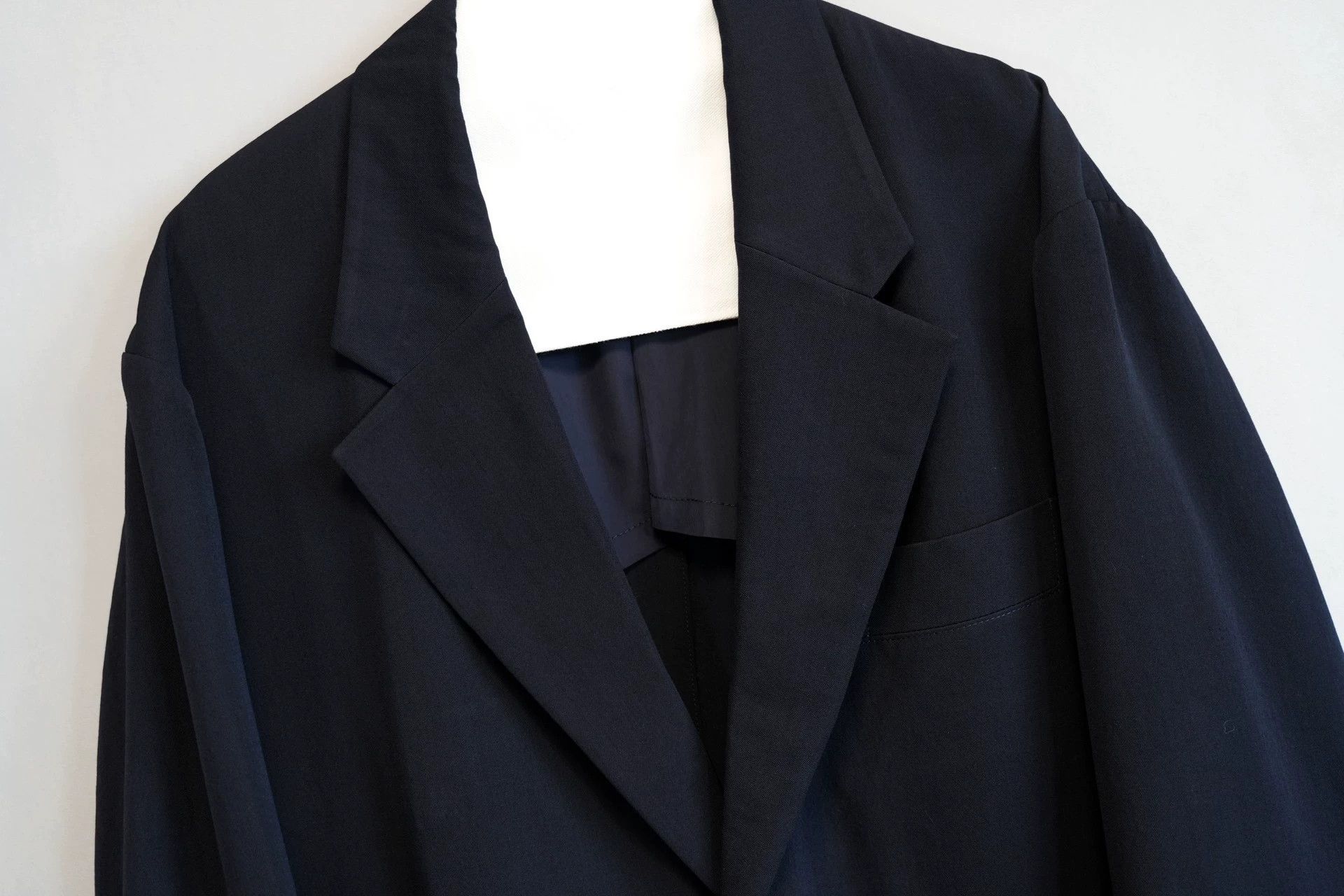 Yohji Yamamoto Yohji Yamamoto 96SS Metal Snap Wool Jacket Navy Blue M Size US M / EU 48-50 / 2 - 5 Thumbnail