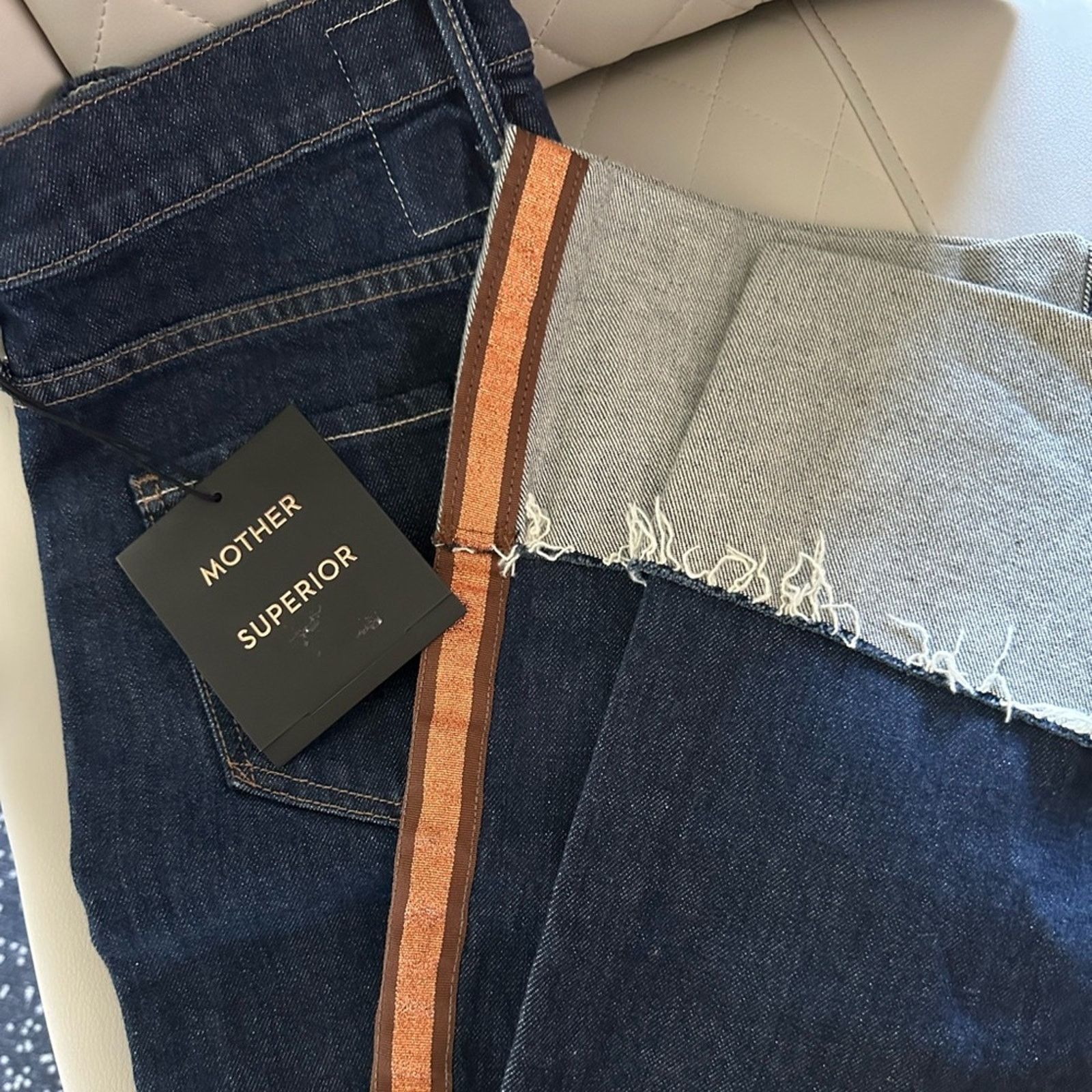 MOTHER NEW Mother Denim The Duster Cuff Straight Jeans - 25 - $298 Size 25" / US 0 / IT 36 - 6 Thumbnail
