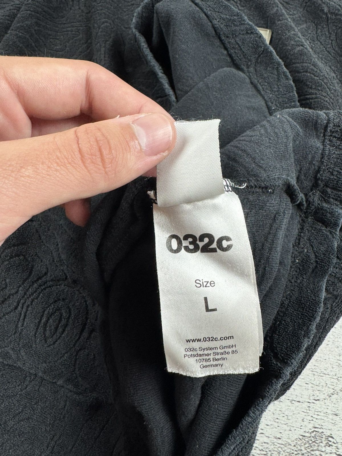 032c 032c Monogram Logo Men’s Large Black Hip Hop Rap Cotton T Shirt Tee Jersey Size US L / EU 52-54 / 3 - 12 Thumbnail