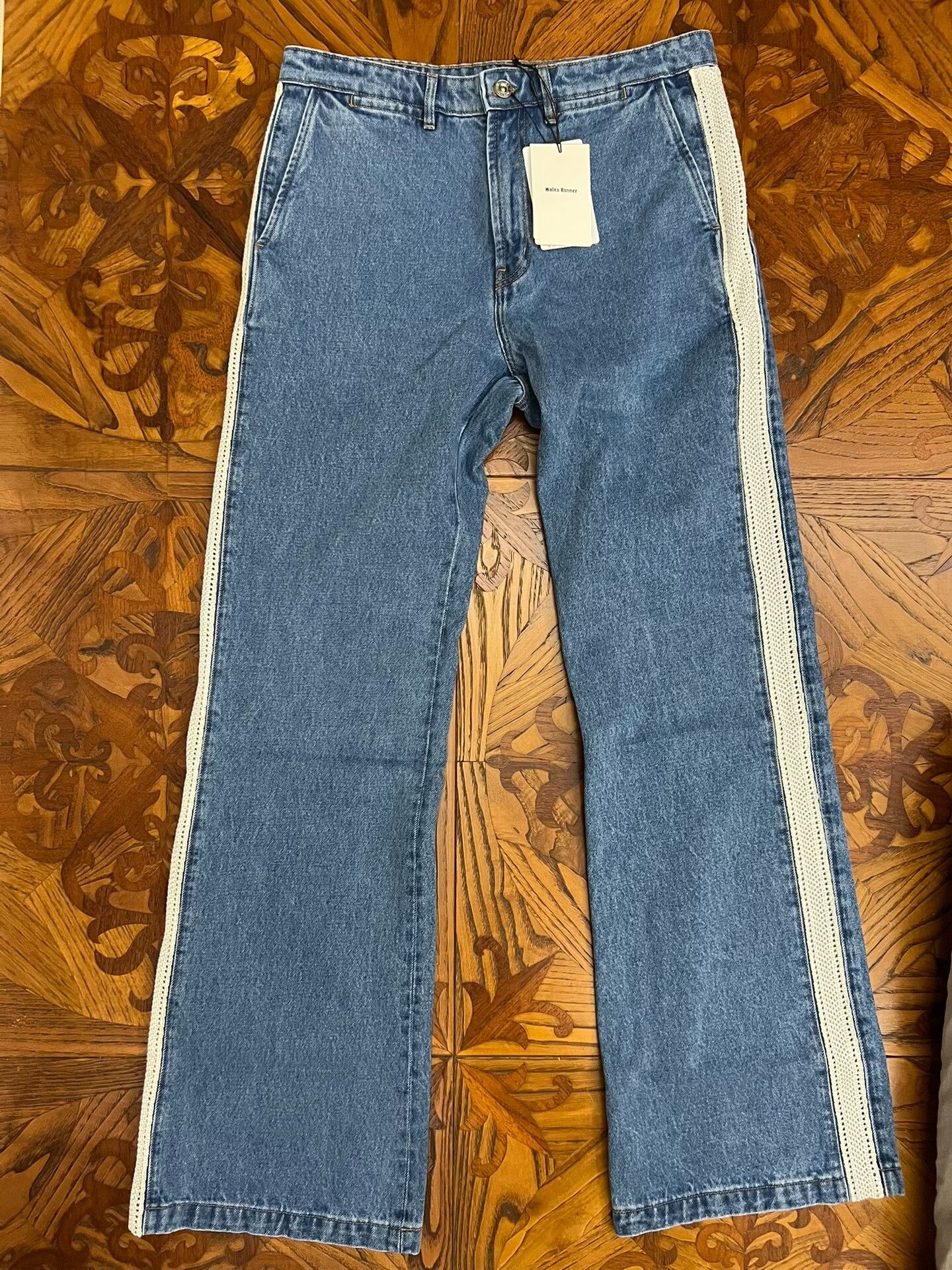 Wales Bonner Wales Bonner Men's Retro Blue Flared Jeans Size US 32 / EU 48 - 1 Thumbnail