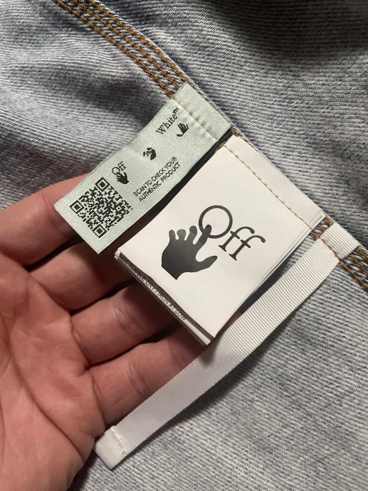 Off-White Off White Button Up Denim Jacket Size US S / EU 44-46 / 1 - 4 Thumbnail