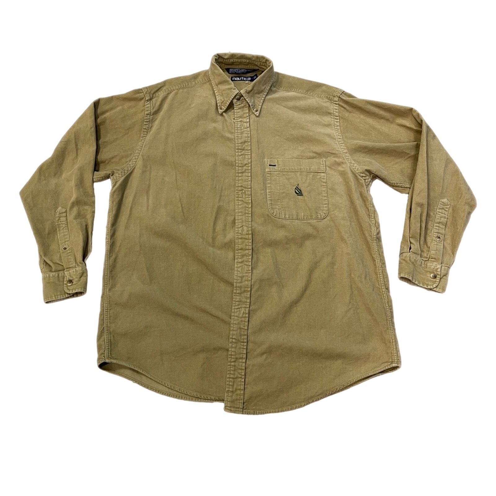 Nautica Vintage Y2K Nautica corduroy shirt Size US L / EU 52-54 / 3 - 1 Thumbnail