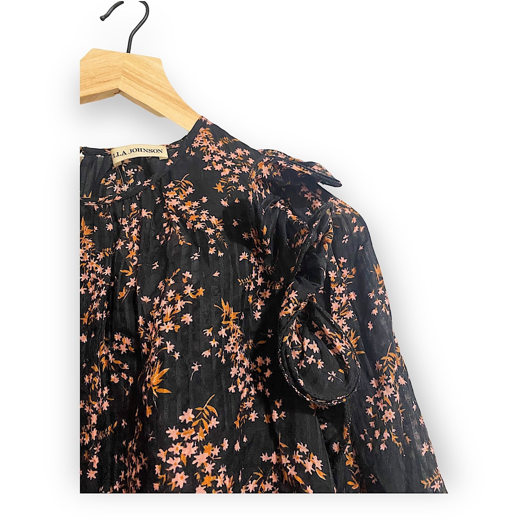Ulla Johnson Ulla Johnson Medine Floral Balloon Sleeve Blouse, Size 2, Je Size XS / US 0-2 / IT 36-38 - 7 Thumbnail