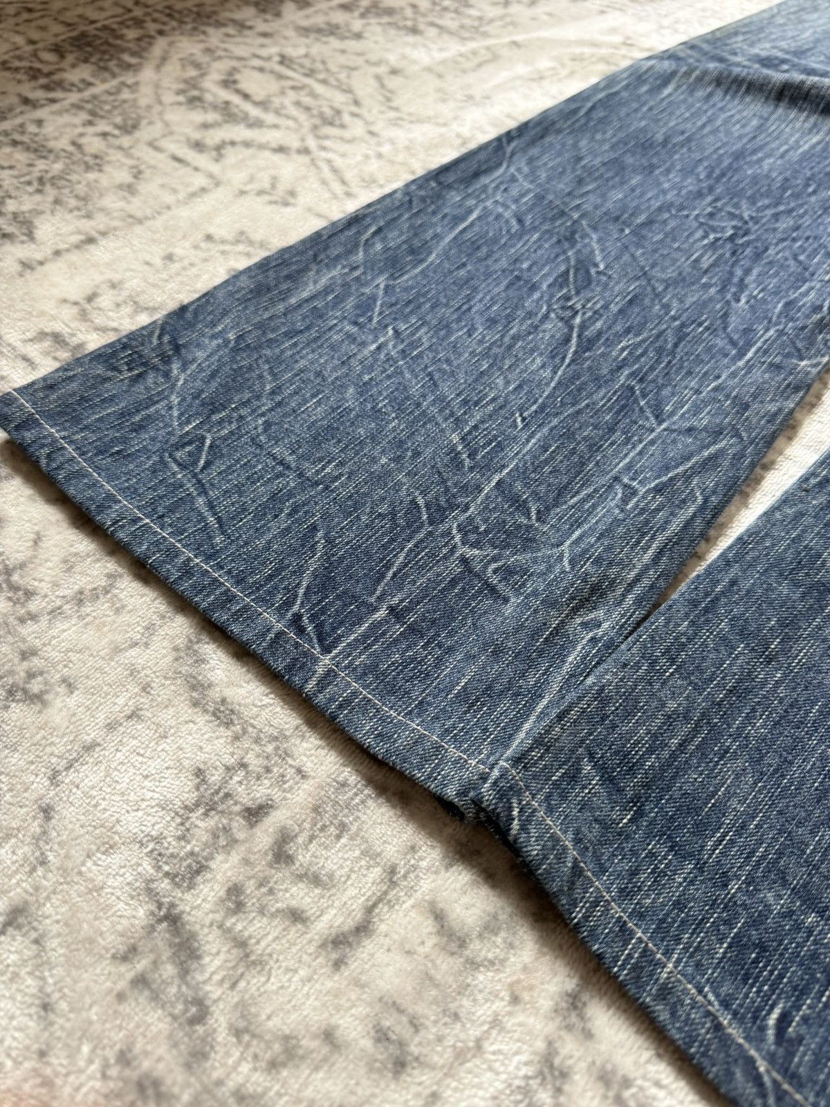 Edwin 2000s Edwin 503 Shadow Wrinkle Wash Flared Jeans Size US 30 / EU 46 - 14 Thumbnail