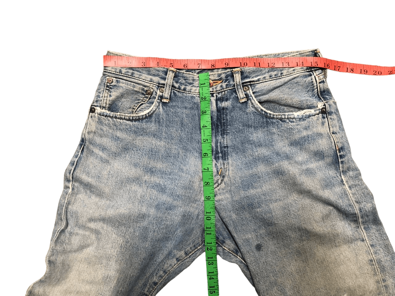 Edwin Vintage EDWIN 505x Selvegde Orange Tag Distressed Size US 31 - 23 Thumbnail