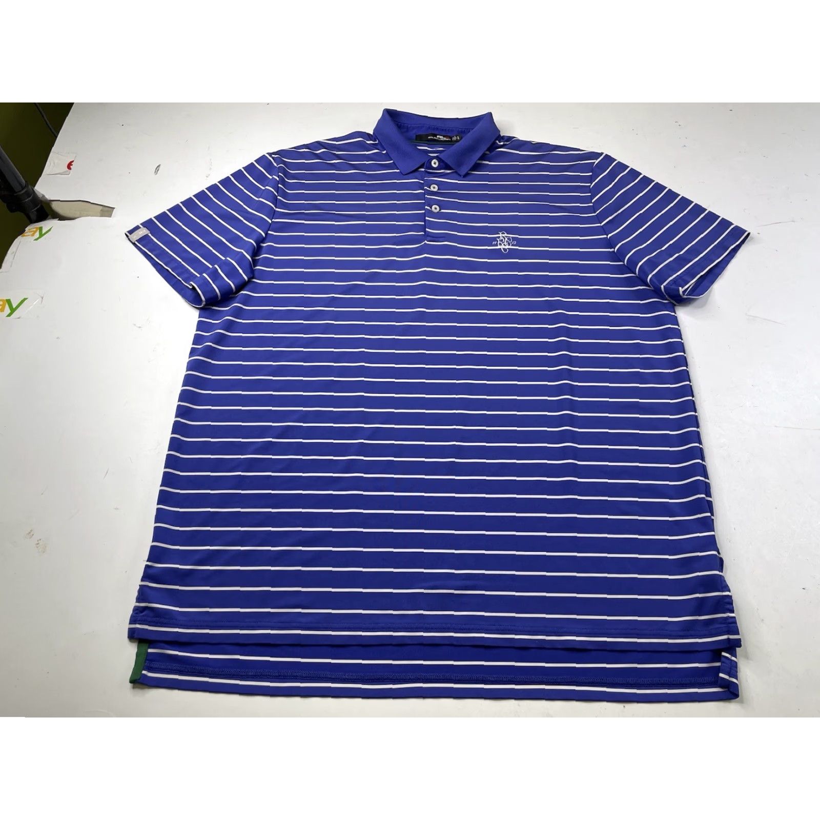 RLX Ralph Lauren RLX Ralph Lauren Golf Polo Shirt Men XL Rockaway River CC Logo Wicking Striped Polo Size US XL / EU 56 / 4 - 2 Thumbnail