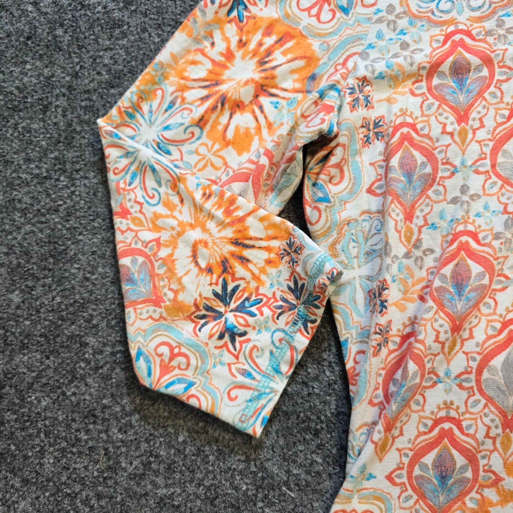 Talbots Talbots Blouse Womens Size L Petite Orange 3/4 Sleeve Stretch Casual Capsule Shirt Womens Size L / US 10 / IT 46 - 3 Thumbnail