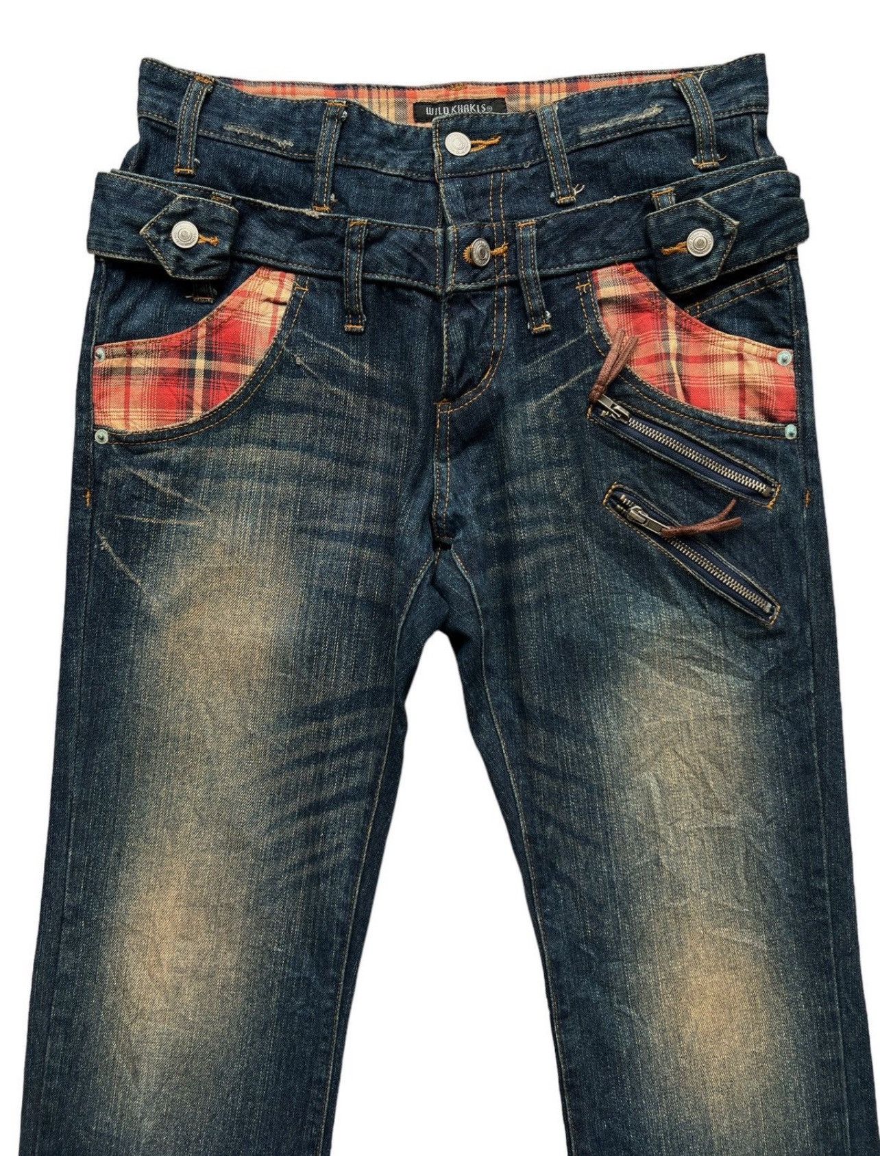 Hysteric Glamour Wild Khakis Double Waist Rusty Distressed Denim Jeans 33x30 Size US 33 - 5 Thumbnail