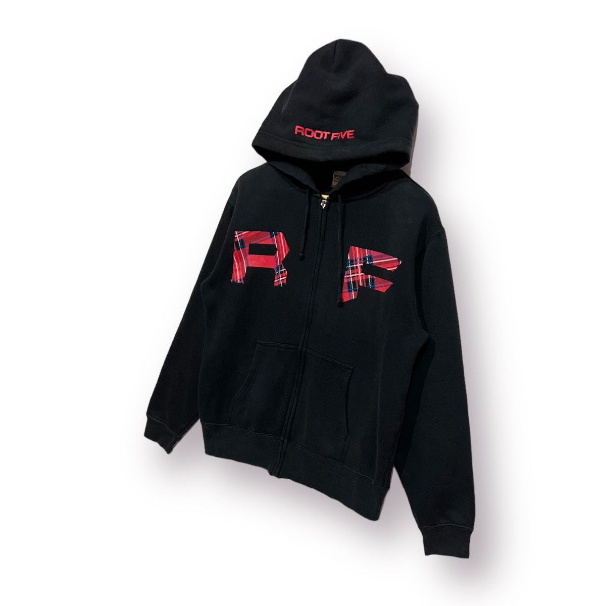 Japanese Brand 🔥 ROOT FIVE SWEATER HOODED BLACK BIG LOGO Size US M / EU 48-50 / 2 - 2 Thumbnail