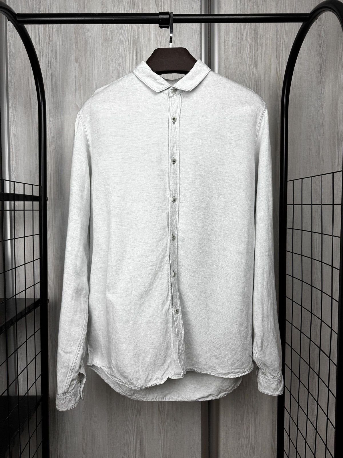 Freitag Freitag Light Grey Linen Modal E783 Mens Shirt Size US L / EU 52-54 / 3 - 1 Thumbnail