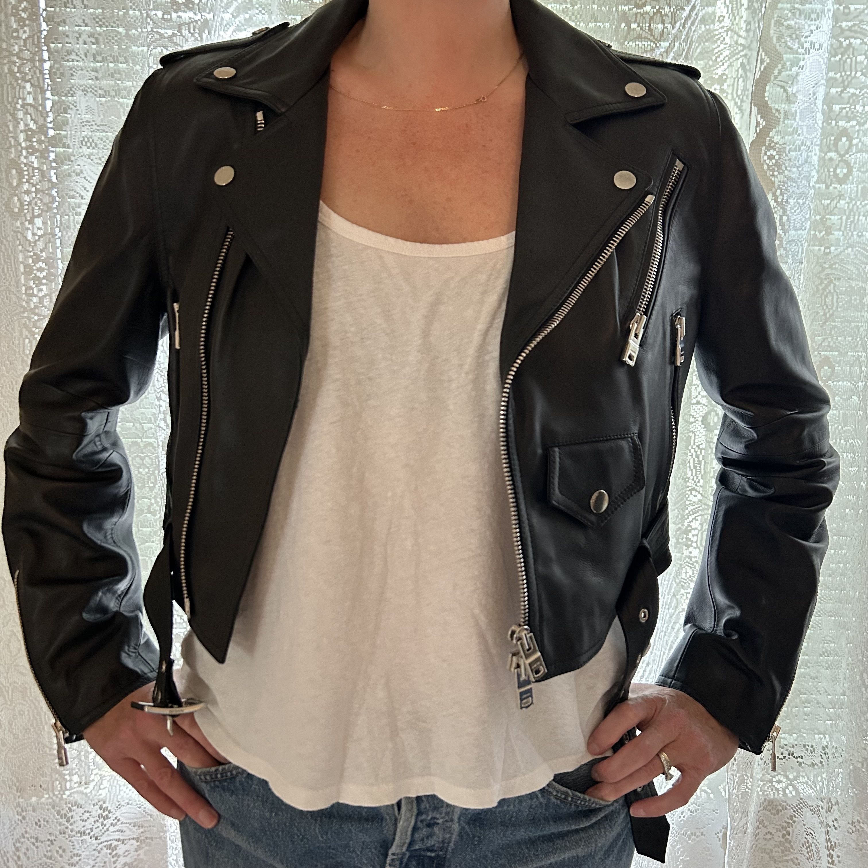 Amiri Leather Biker Size L / US 10 / IT 46 - 1 Thumbnail